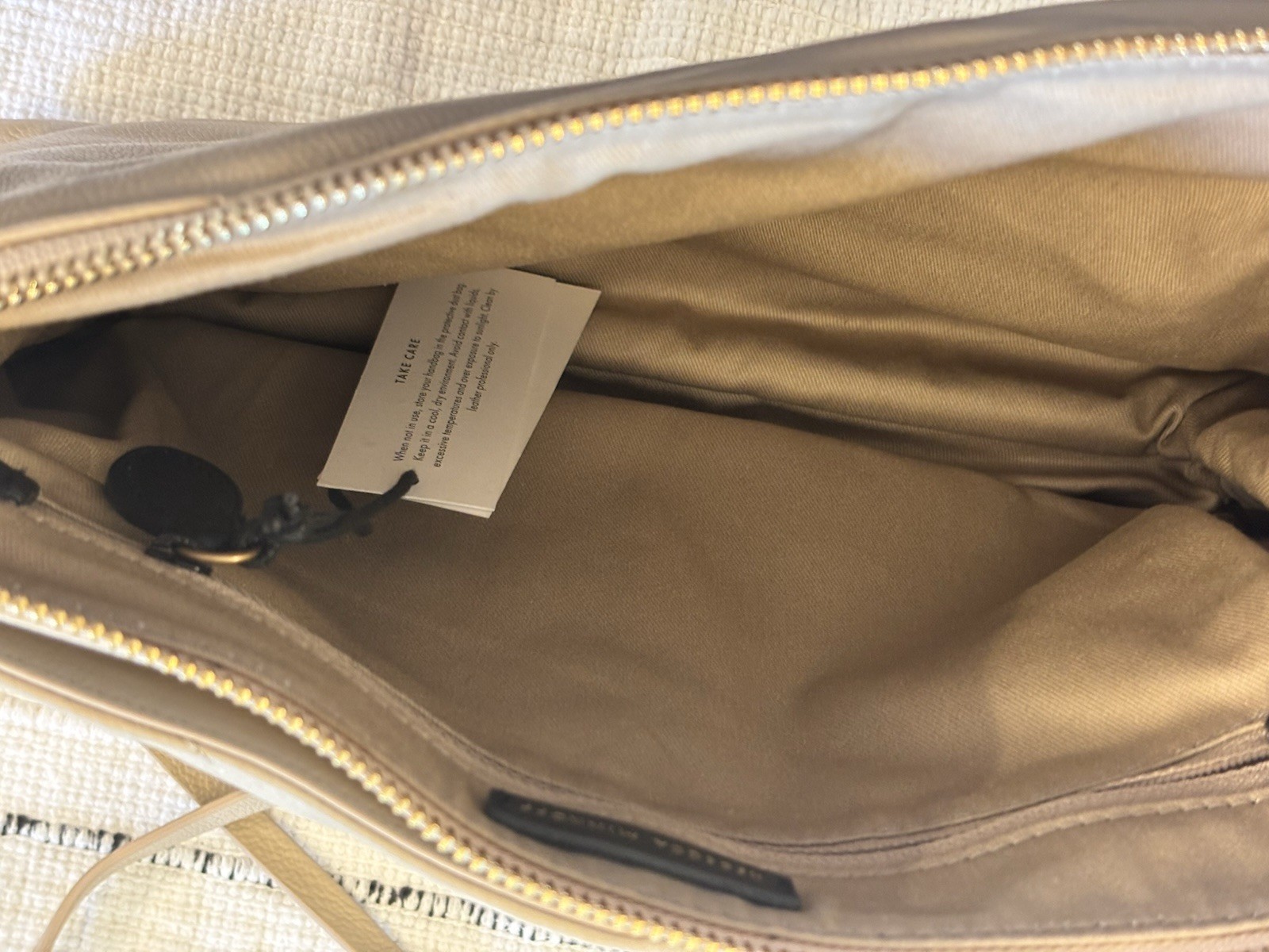NWT Rebecca Minkoff Edie Maxi Crossbody In Sand Dune