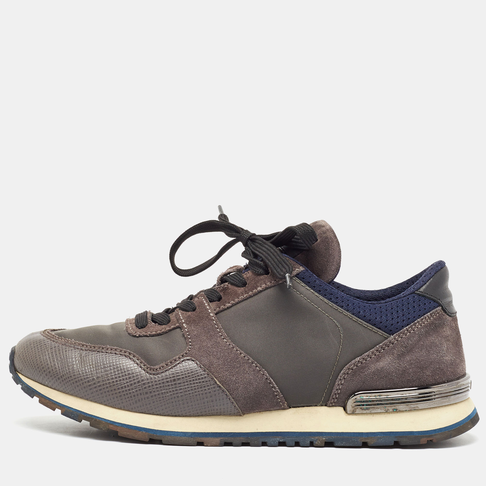 Tod’s Two Tone Neoprene and Suede Low Top Sneakers Size 40