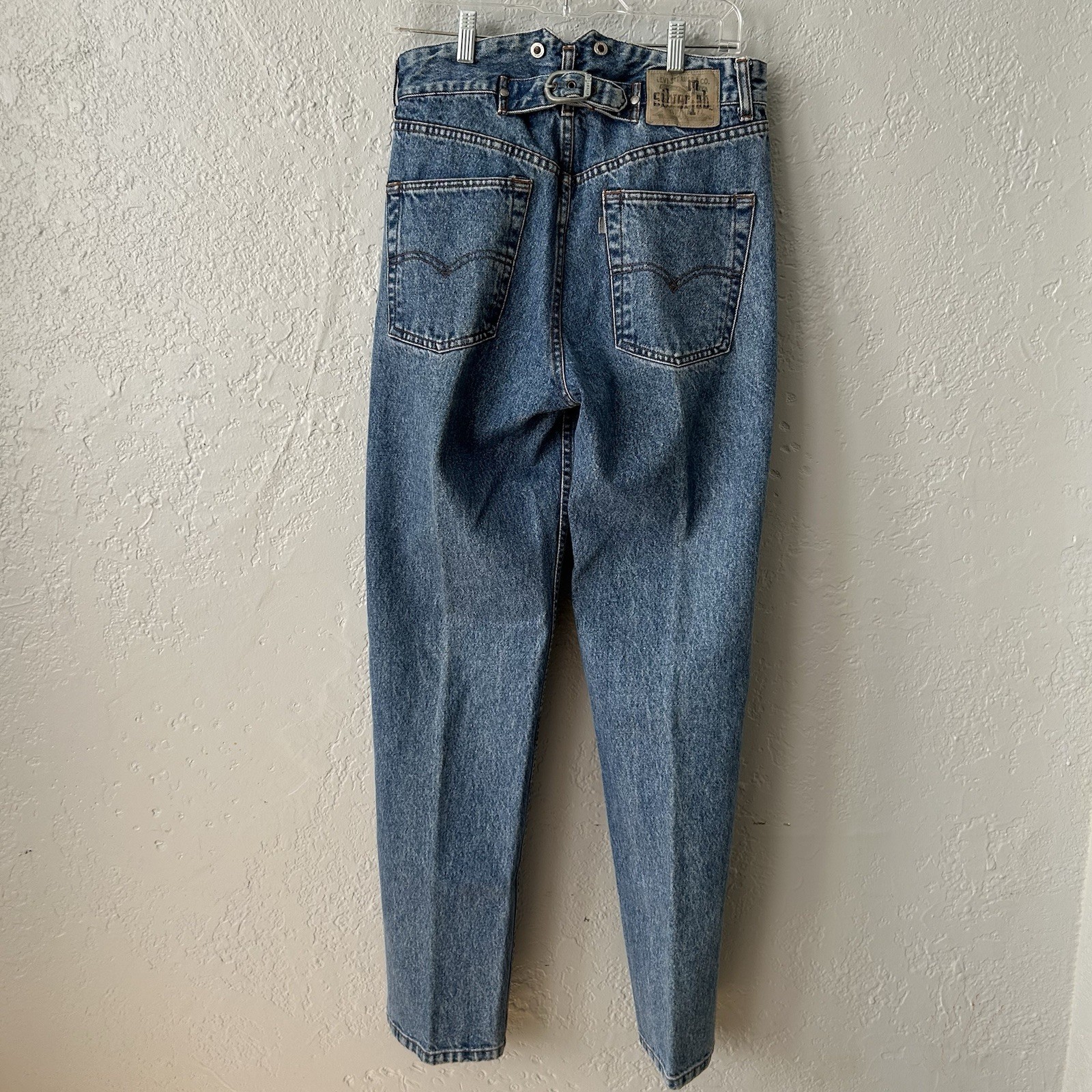 Levi’s SilverTab Cinch Buckle Back Denim Jeans Womens 11/12 Button Fly Vtg 90s