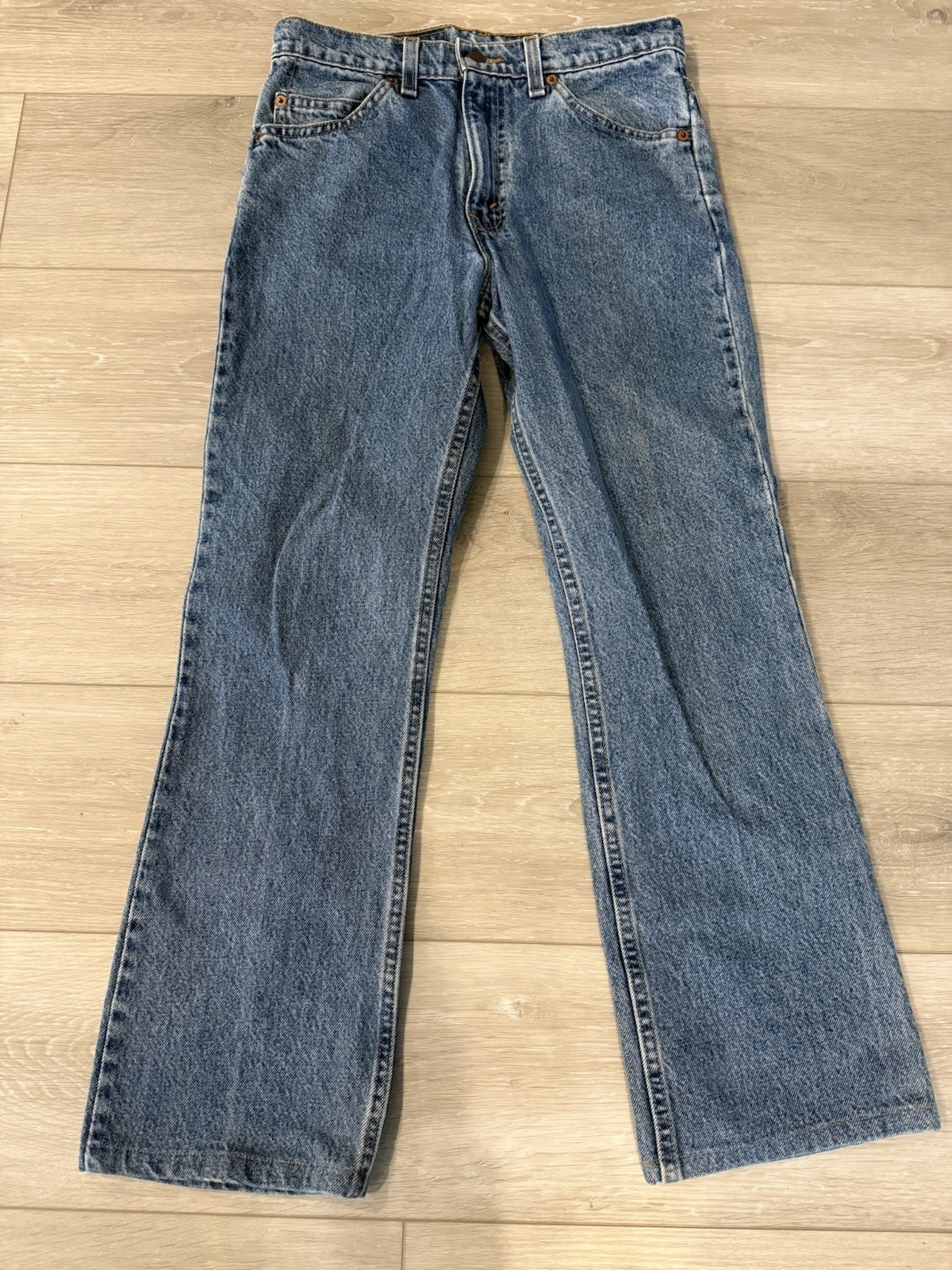 VTG Orange Tag Levi Strauss 517 Men Blue Denim Straight Leg 30W X 30L