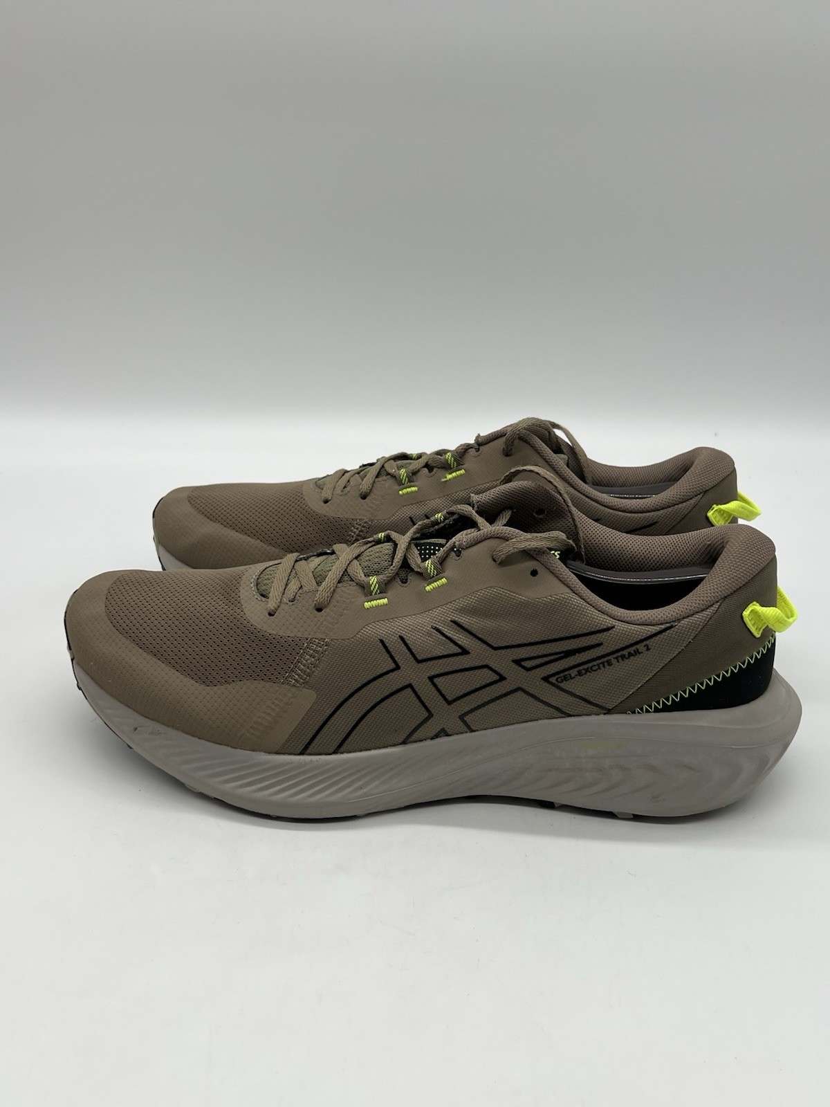 Asics Gel-Excite Trail 2 Men’s Size 14 Khaki Black Mesh Running Sneakers Shoes.