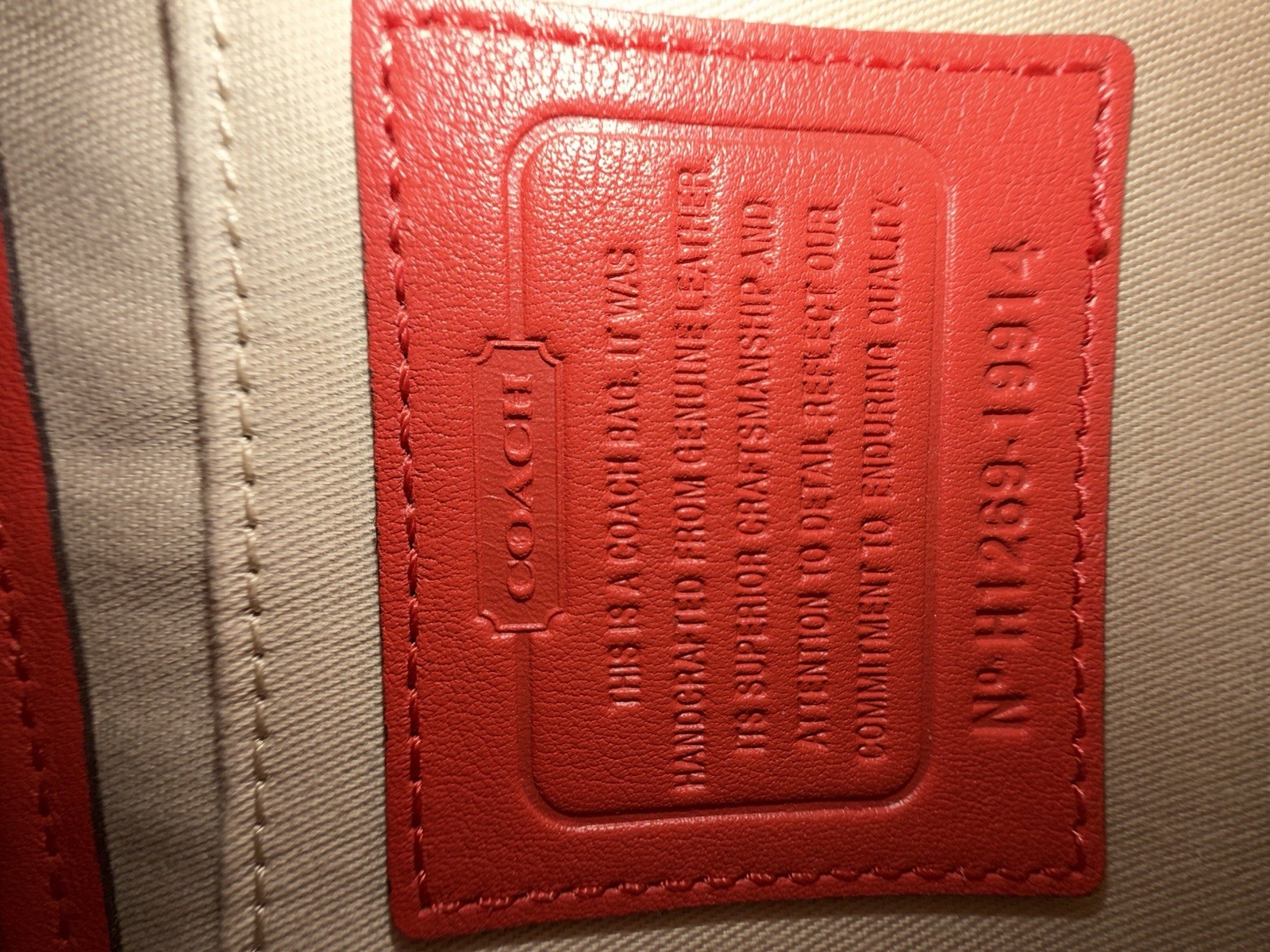 Coach Red Small Crossbody Bag Turn Lock Tassel Silver Hardware Detachable Strap
