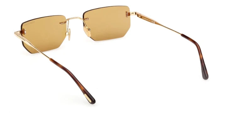 Tom Ford ETHAN-02 FT1355 30E Shiny Deep Gold/ Brown Square Men’s Sunglasses