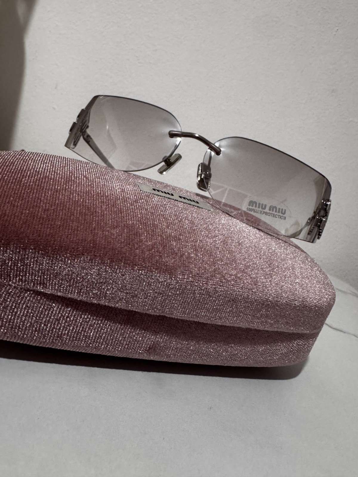 Miu Miu MUA51S Silver/Grey Mirror Silver Gradient 75-14-110 Sunglasses EXCELLENT
