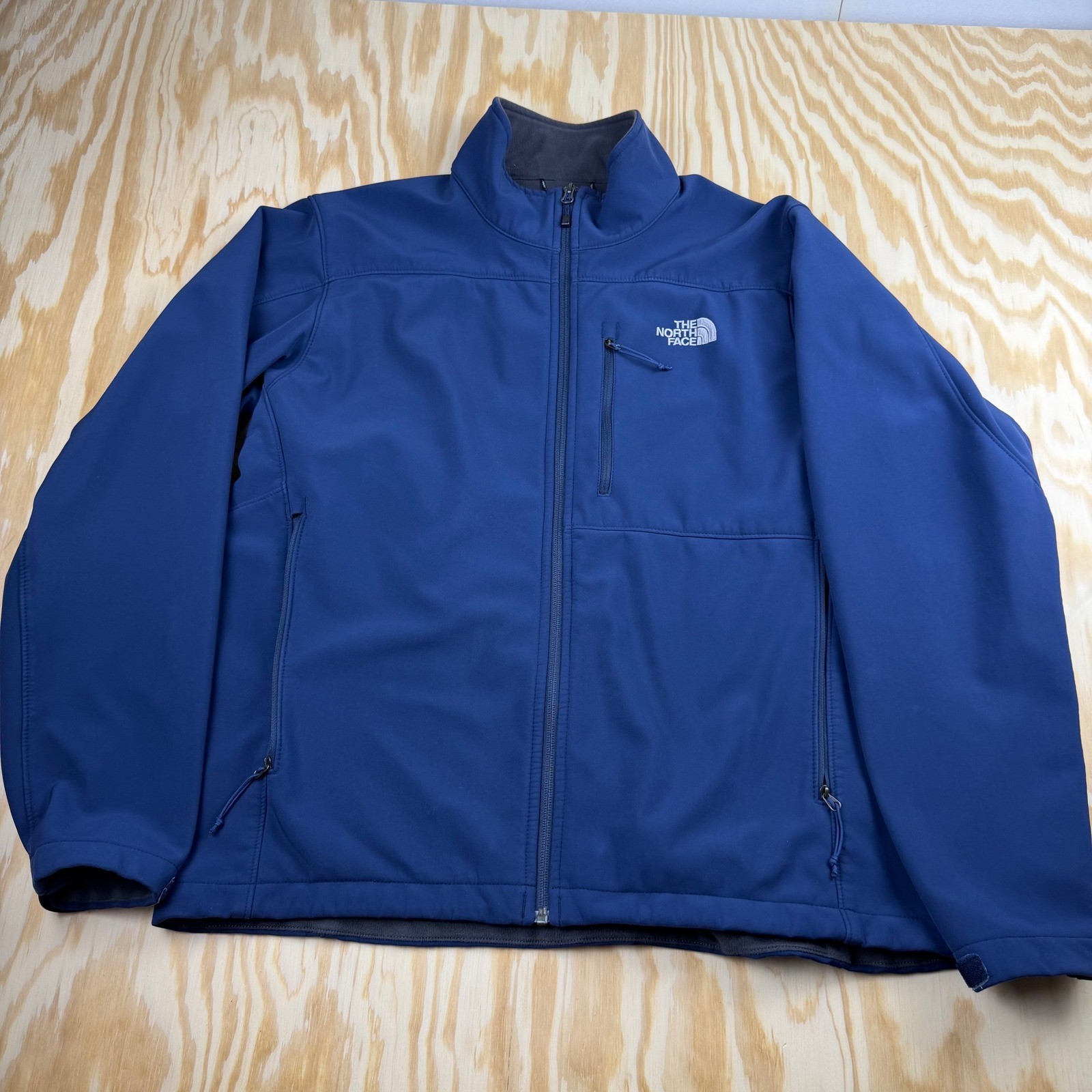 The North Face Apex Bionic Softshell Jacket Men Blue Full Zip Windproof AMVY F13