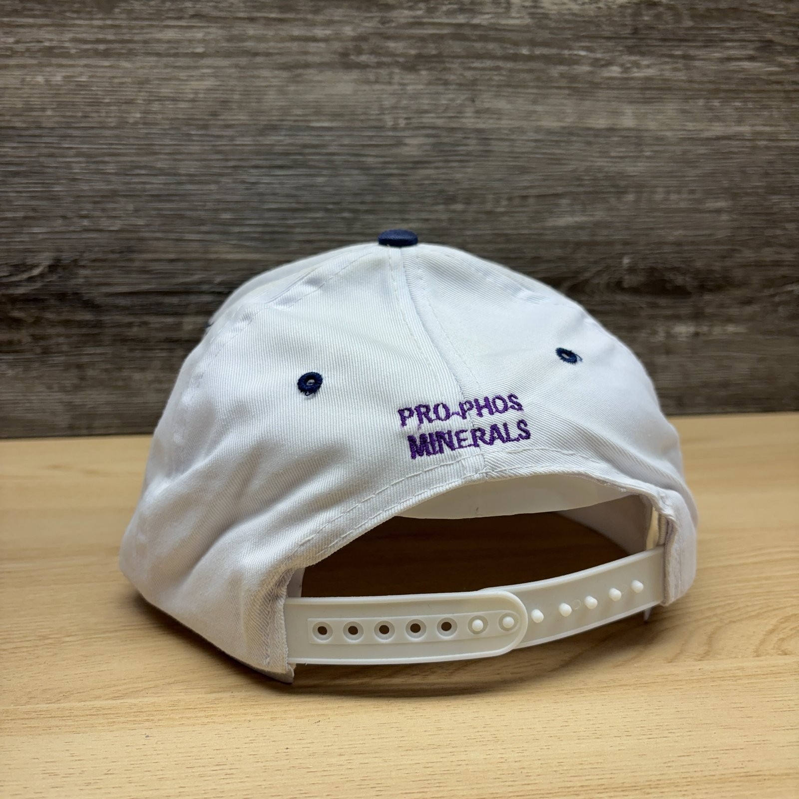 Vintage CO-OP Hat Cap Snap Back White Plaid Pro-Phos Minerals Cow Farm Promo 90s