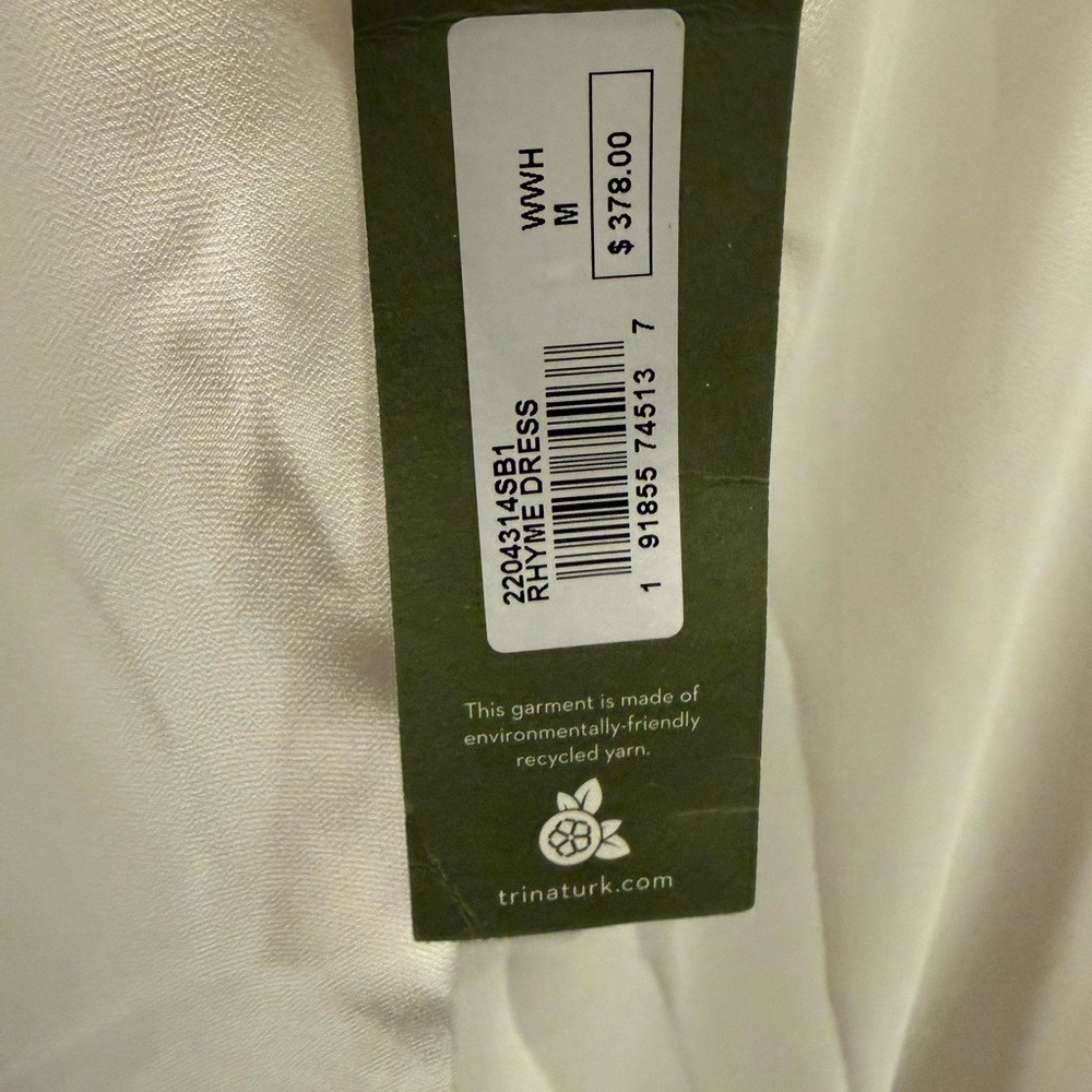 Trina Turk Elegant White Chiffon Dress