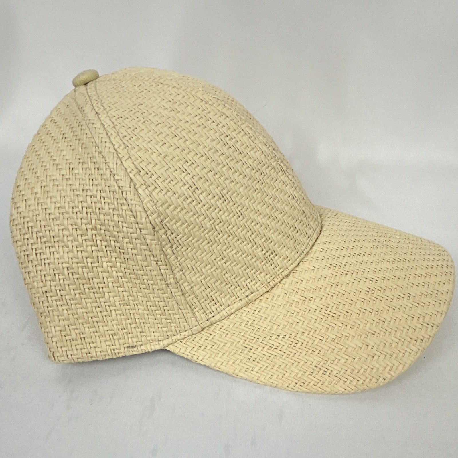 World Market Beige Paper Adjustable Baseball Cap Hat Solid 22 in Women’s