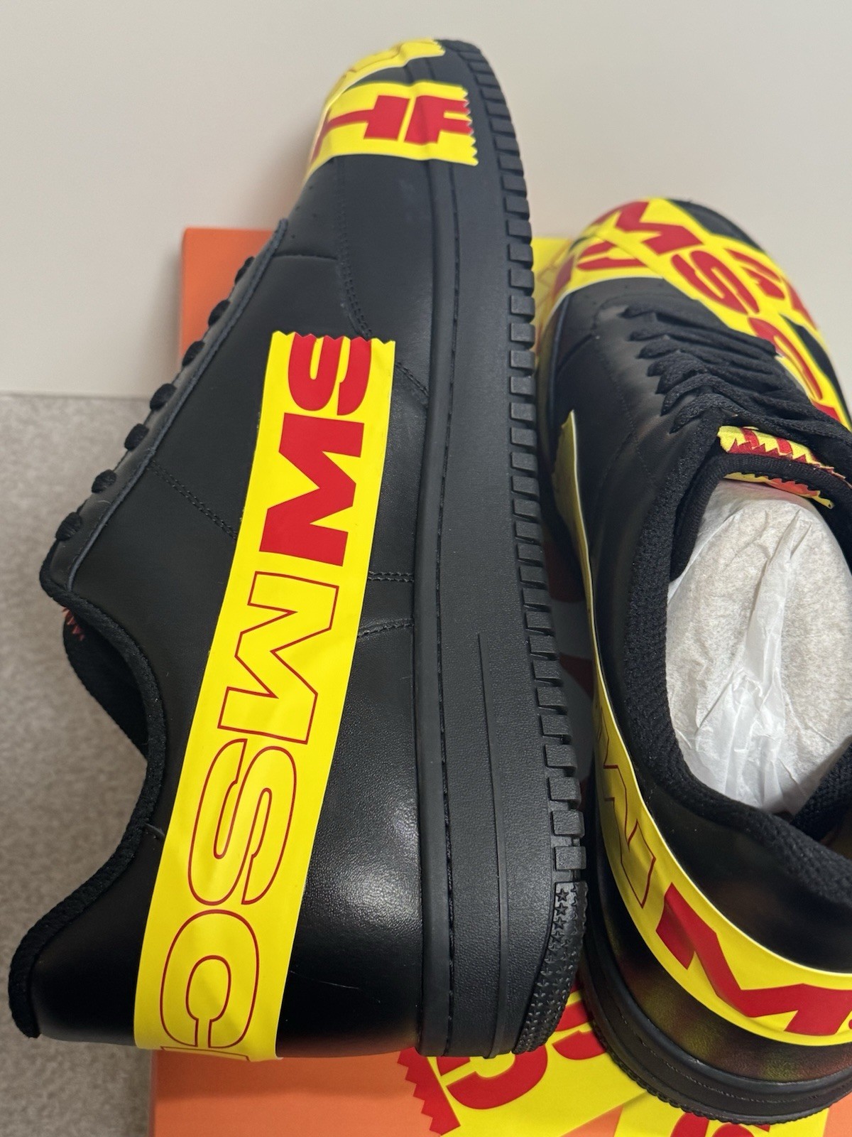 Size 13 – MSCHF X TAP3 Shoes Black Yellow MSCHF-007 NEW