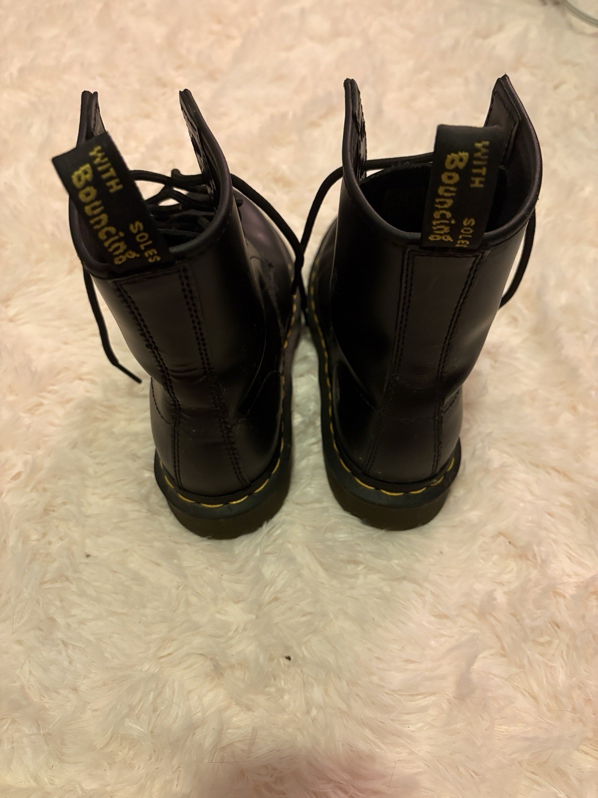 Dr. Martens 1460 Women’s Smooth Leather Lace Up Boots – Black, Size 6 US