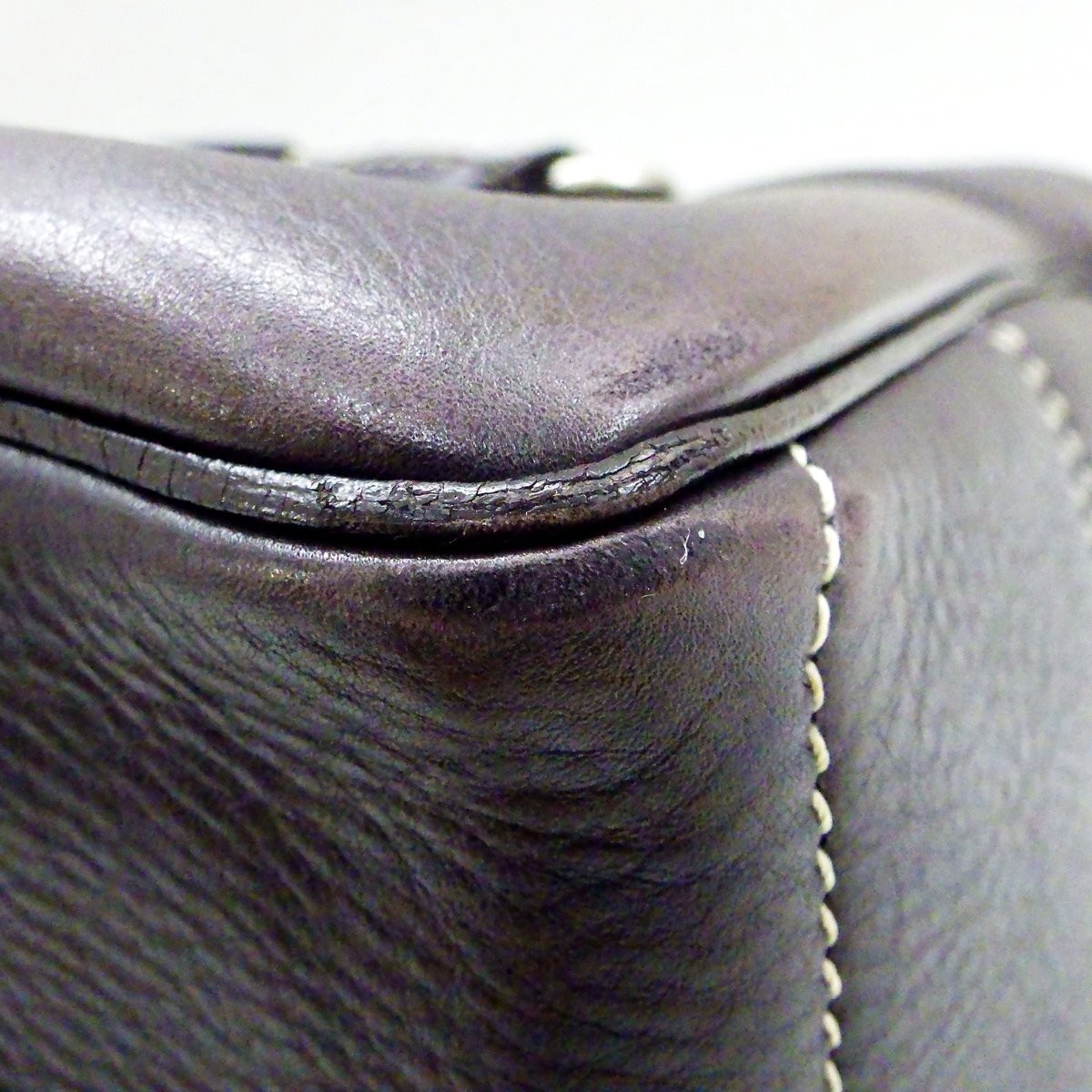 CELINE Hand Tote bag Boogie Bag Dark Brown Leather Authentic excellent F/S