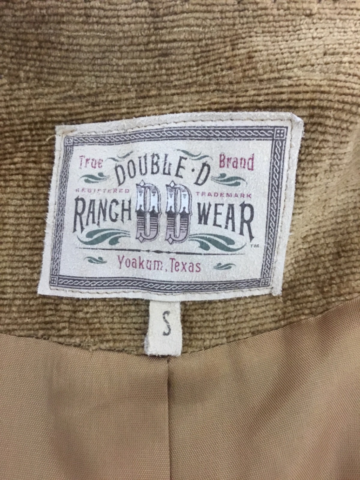 Double D Ranch Wear, Studded Vest, Button Down, Brown, Sz S, (SR896)