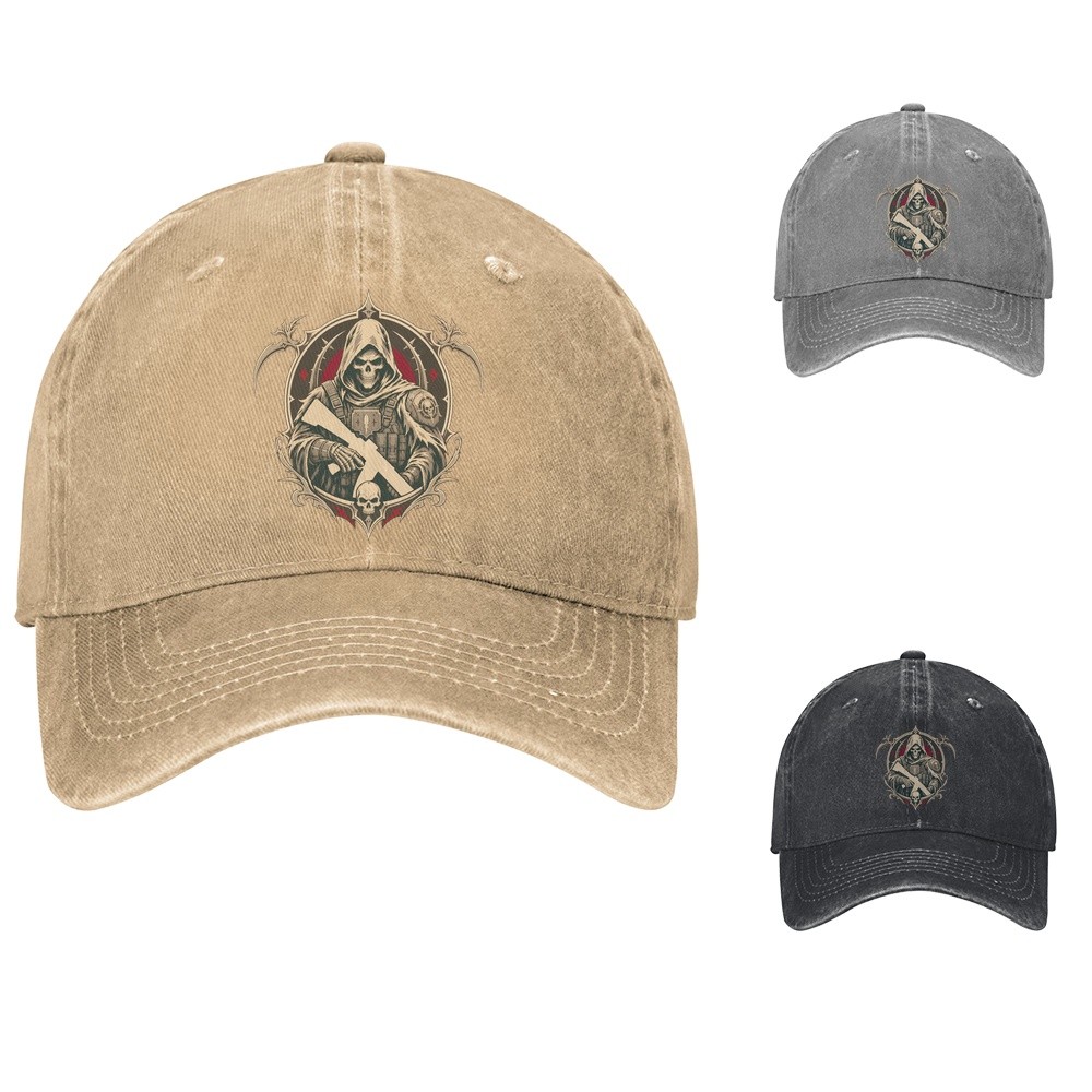 Grim Reaper Baseball Cap Gothic Tactical Style Adjustable Hat