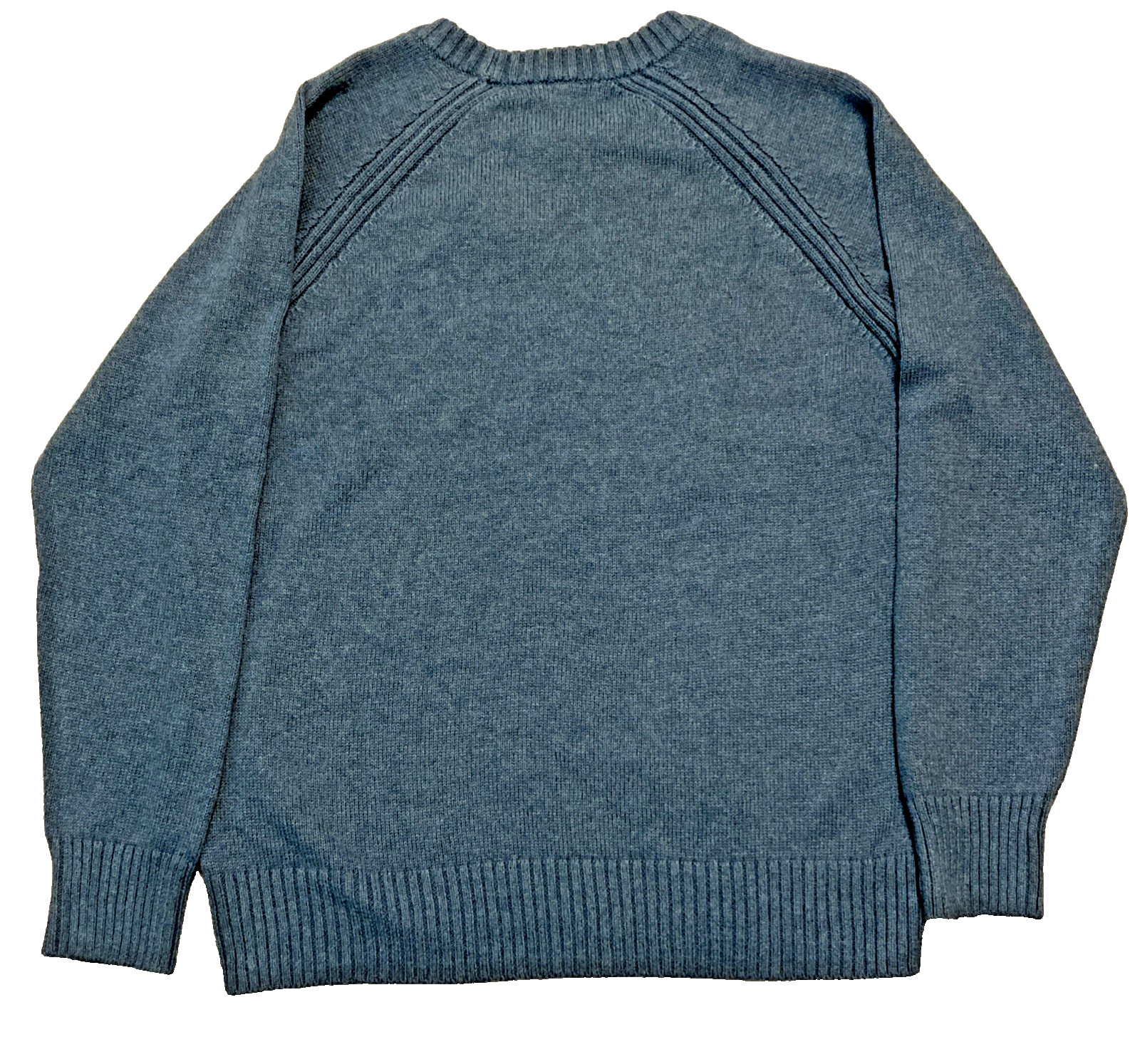 Jeanne Pierre Womens XL Knit Sweater Classic Gorpcore Denim Heather Blue Cotton