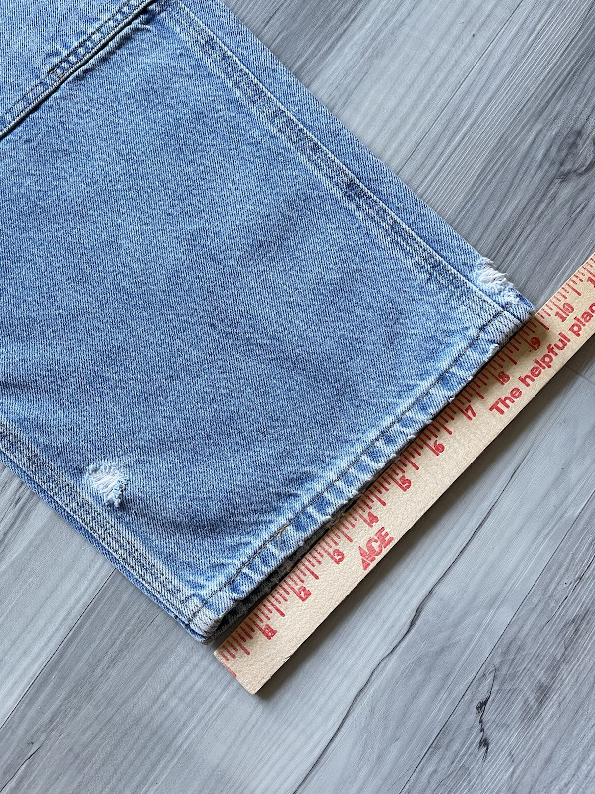 Vintage 2001 Carhartt B73 DST Double Knee Light Wash Jeans – 36×31 MADE IN USA