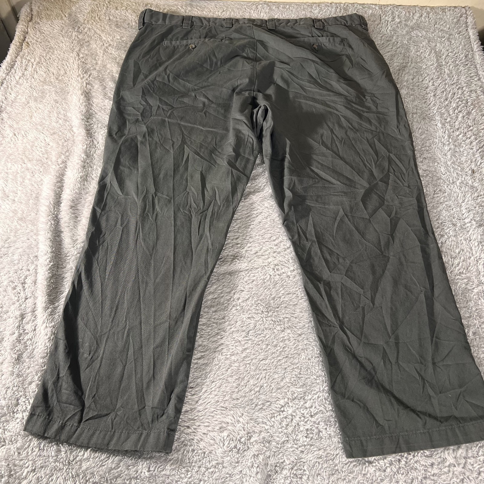 BT Essentials by DXL Chino Pants Mens 48×30 Gray Cotton Straight Leg Career
