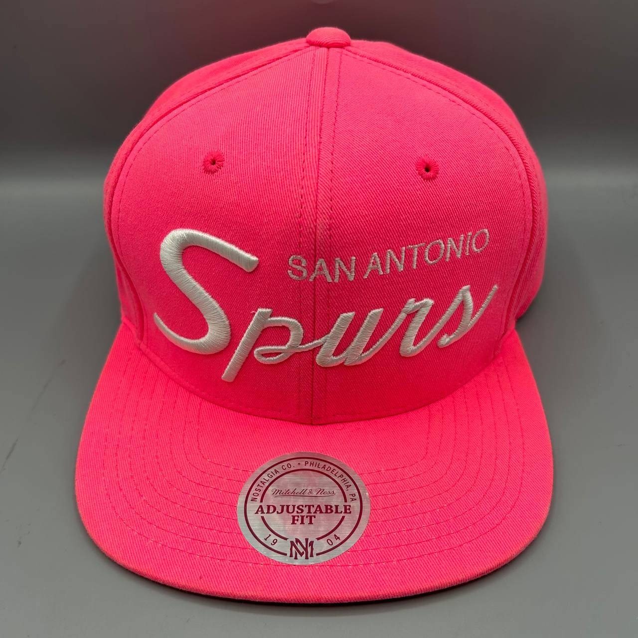 San Antonio Spurs Hat Men Pink Mitchell & Ness NBA Snap Back Cap Cotton