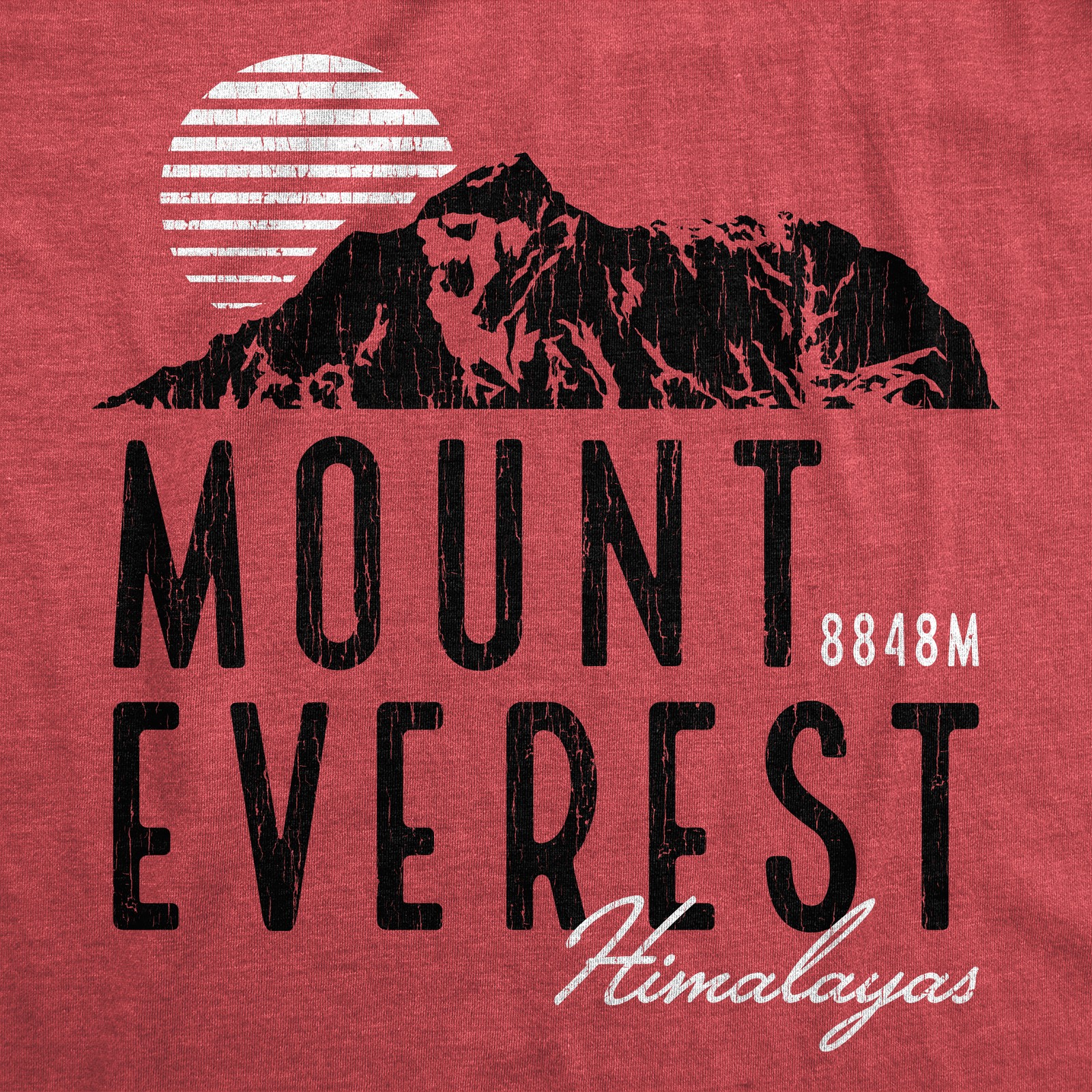 Mens Retro Mount Everest T Shirt Funny Camping Saying Vintage Mountain Graphic