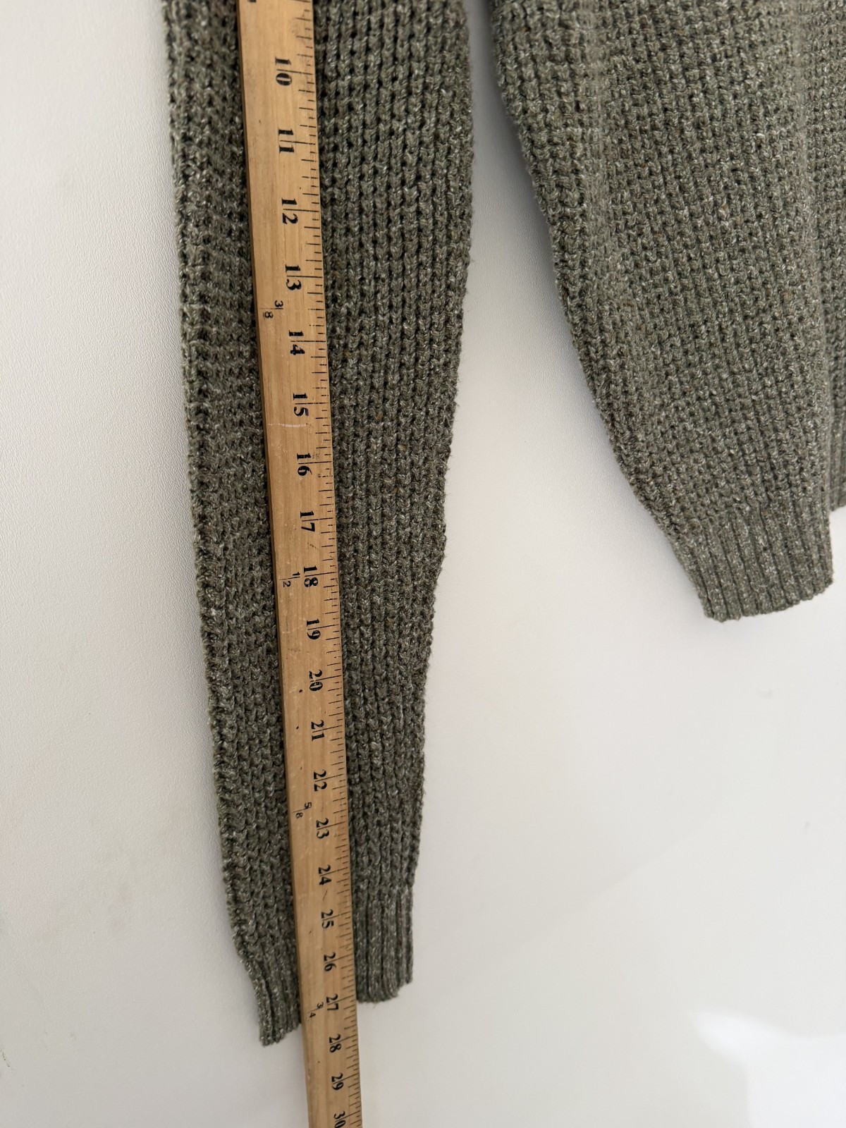 Wellen Sweater Mens Small Olive Green Headlands Waffle Knit Fisherman Crewneck