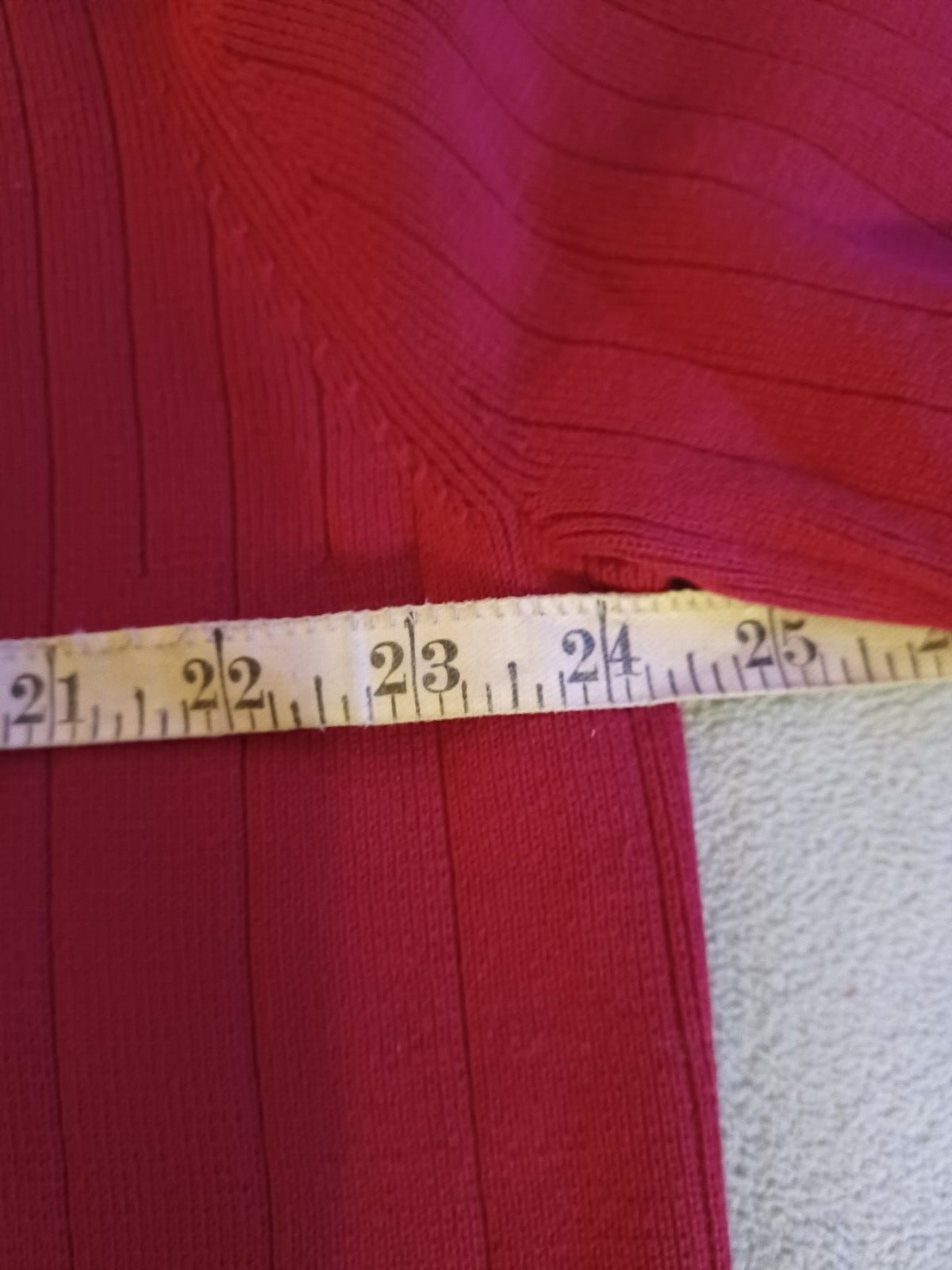 Covington mens vneck cotton red short sleeve ribbed sweater size large