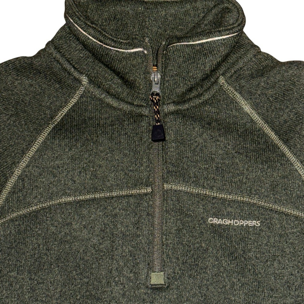 Craghoppers Mens Risor HZ Half Zip Fleece Dark Cedar Marl – UK Small NWT