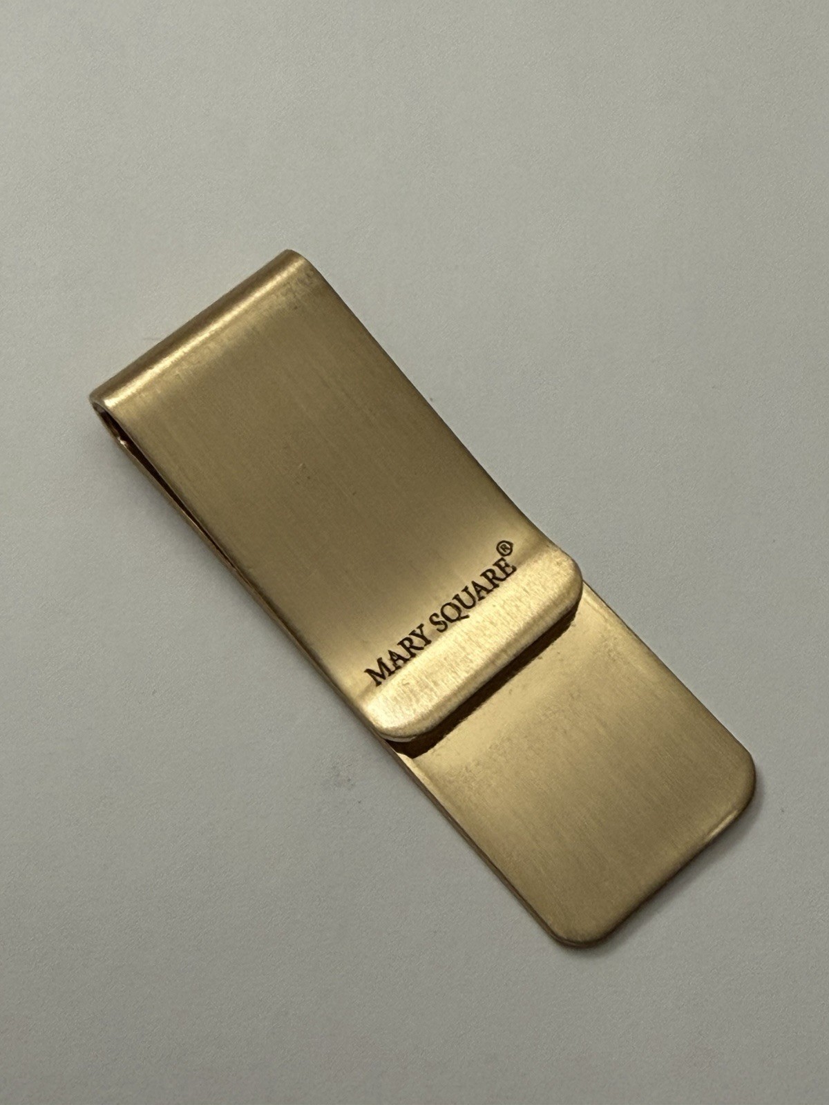 Mary Square “My Favorite ATM” Gold-Tone Money Clip Bill And Card Holder