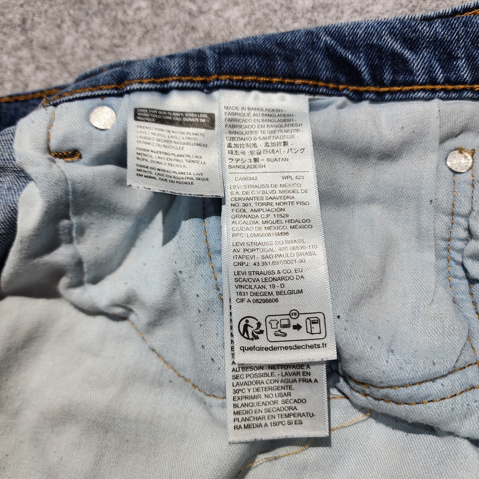 Levi’s Regular Fit Straight Leg Blue Medium Wash Stretch Denim Jeans Mid Rise