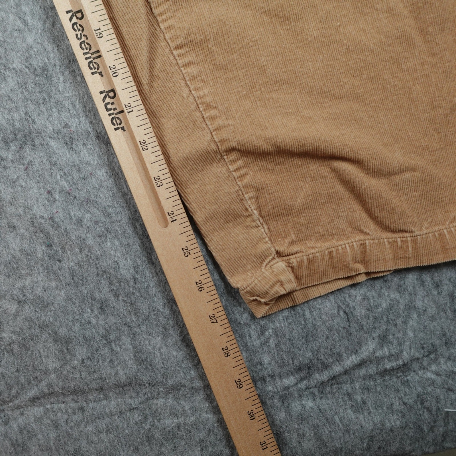 Woman Within Pants Womens 22 Tan Corduroy Elastic Waist Classic Fit Pull On