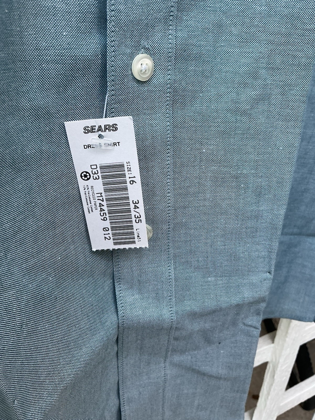 Vintage David Taylor Sears Single Needle Stitch LS Shirt Men’s 16 34/35 RARE NWT