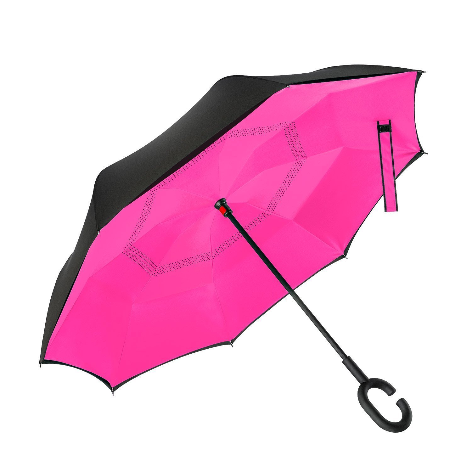 Reverse Folding Inverted Umbrella Double Layer Wind Proof UV Proof Inside out