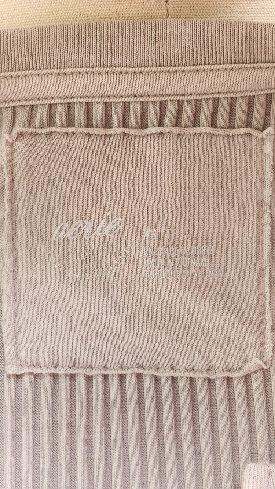 Aerie Love This Moment Ribbed Knit Longsleeve In S Xs Pt RN 54485 CA 03873