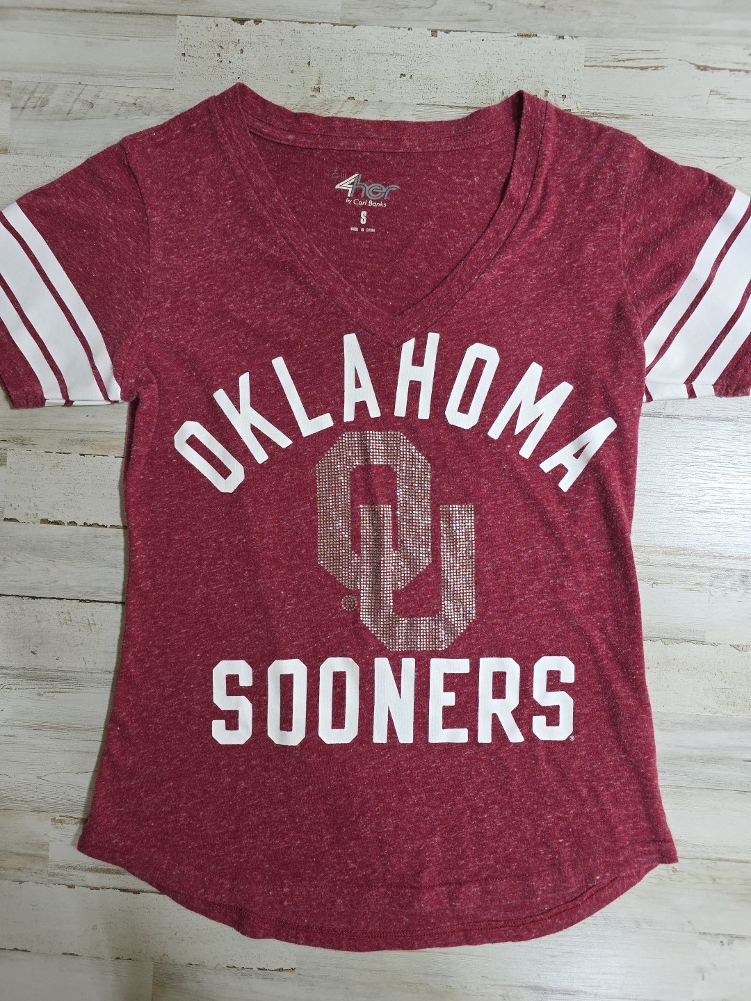 Oklahoma Sooners Women’s Sz Small With Bling OU Boomer Sooners