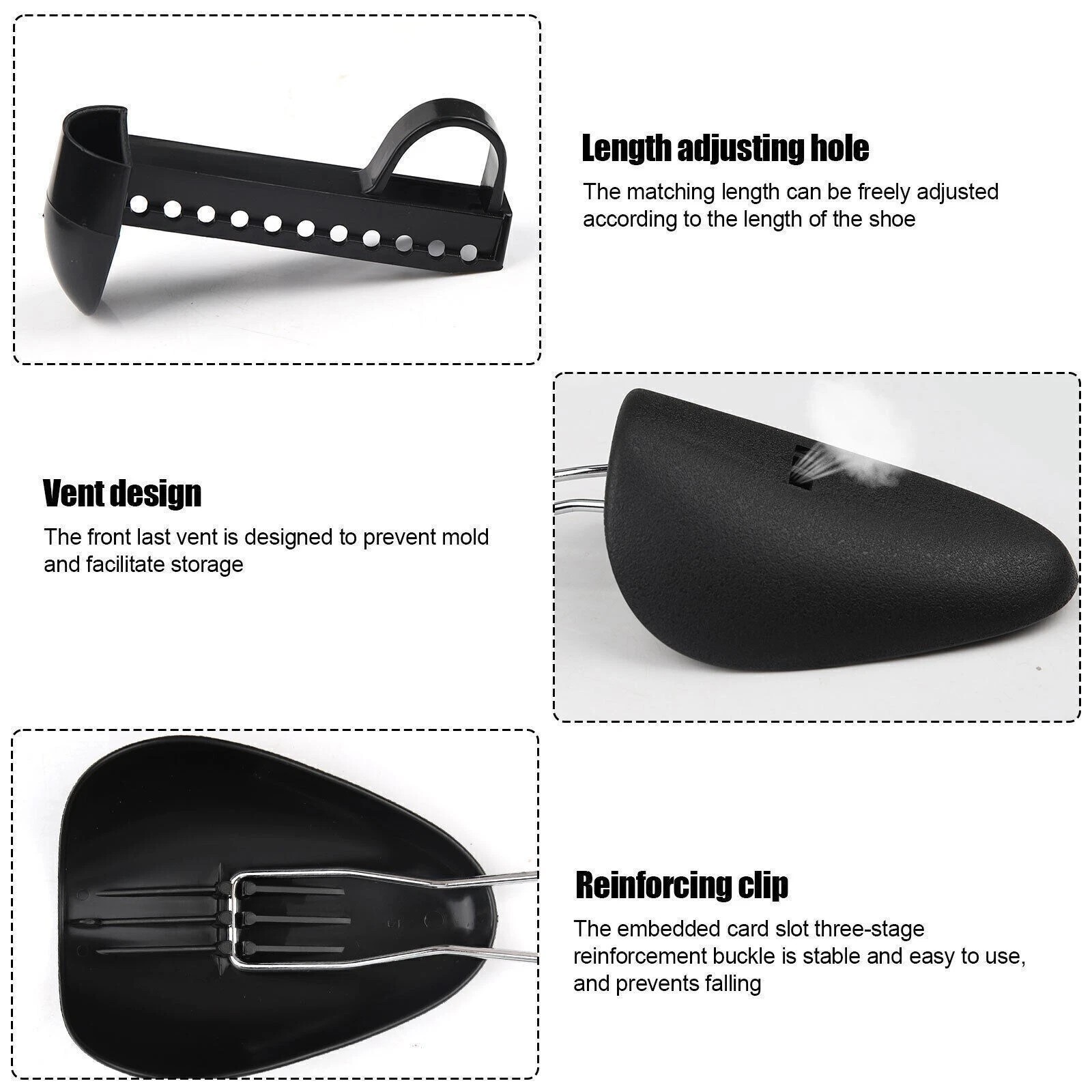 5 Pair (10pcs) Plastic Shoe Tree Keepers for Men Shoes Stretcher Shaper
