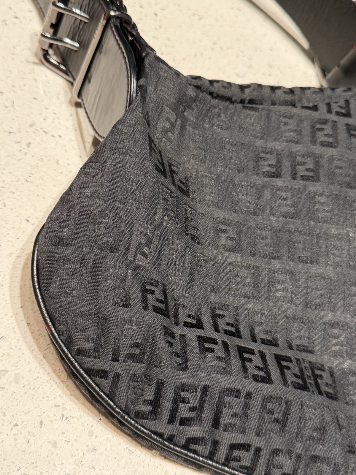 Fendi Black Zucchini Oyster Bag Rare
