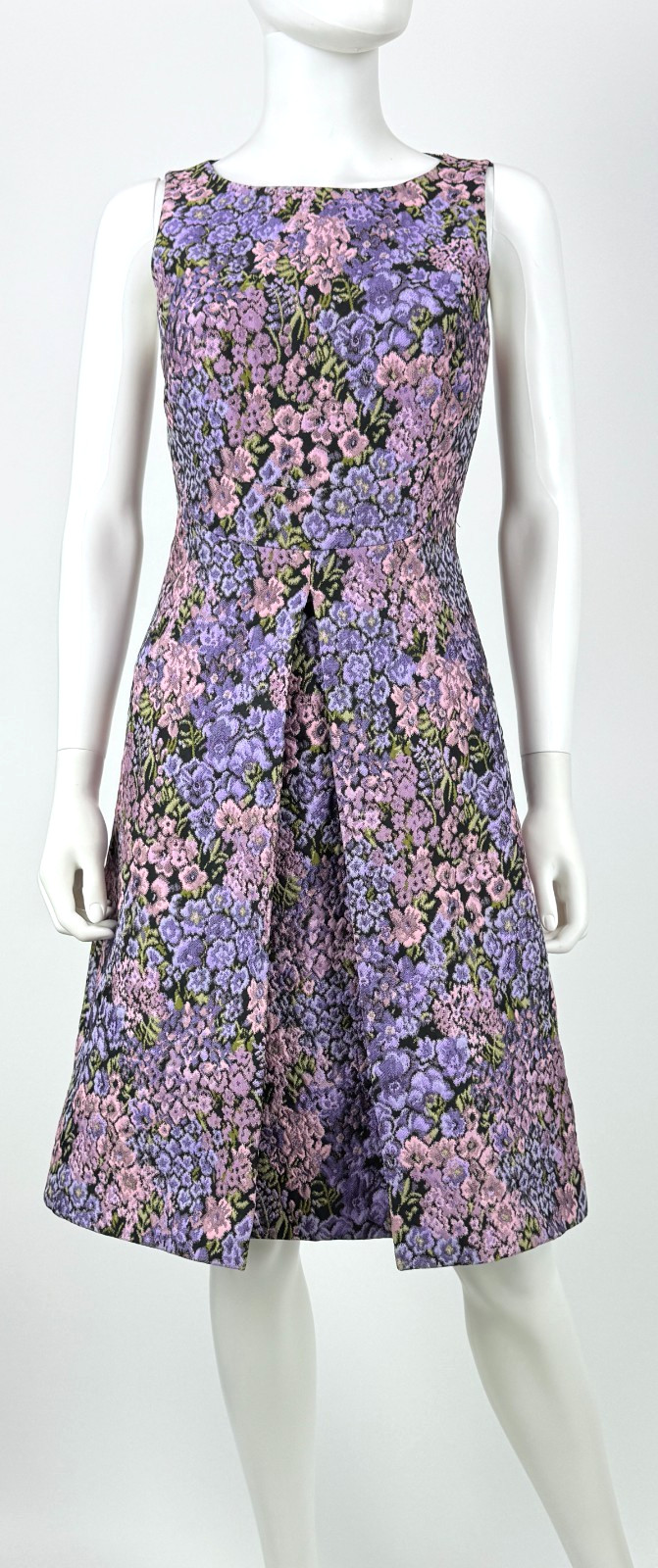 $1.7K Michael Kors Collection Jacquard Lilac Floral Dress 4 US 40 S Lined Runway