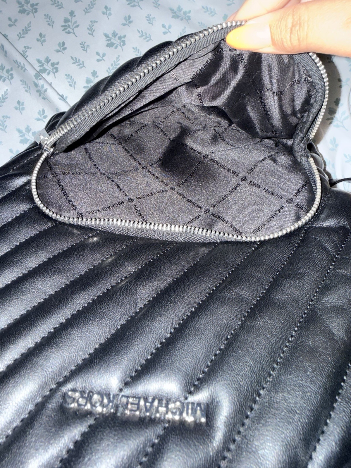Michael Kors Quilted Leather Backpack – Black