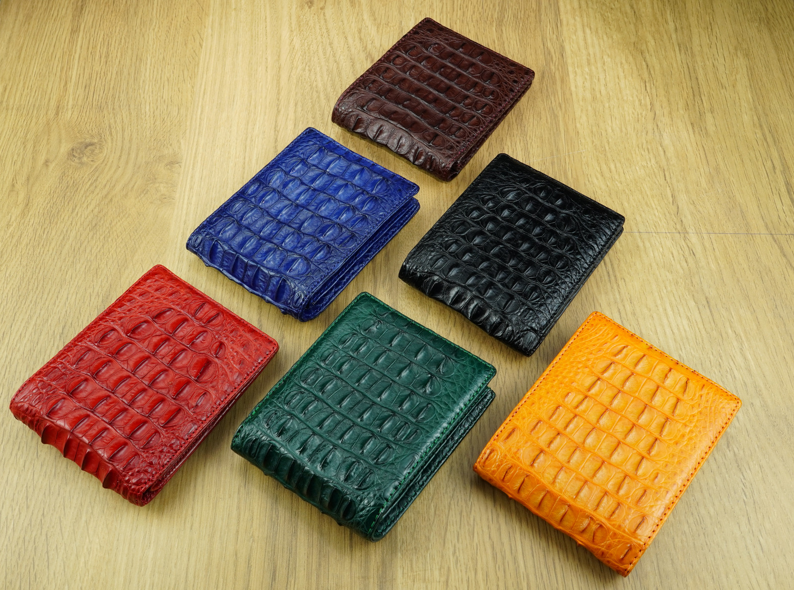 Luxury Genuine Crocodile Leather Wallet For Men Handmade Exotic Skin Bifold