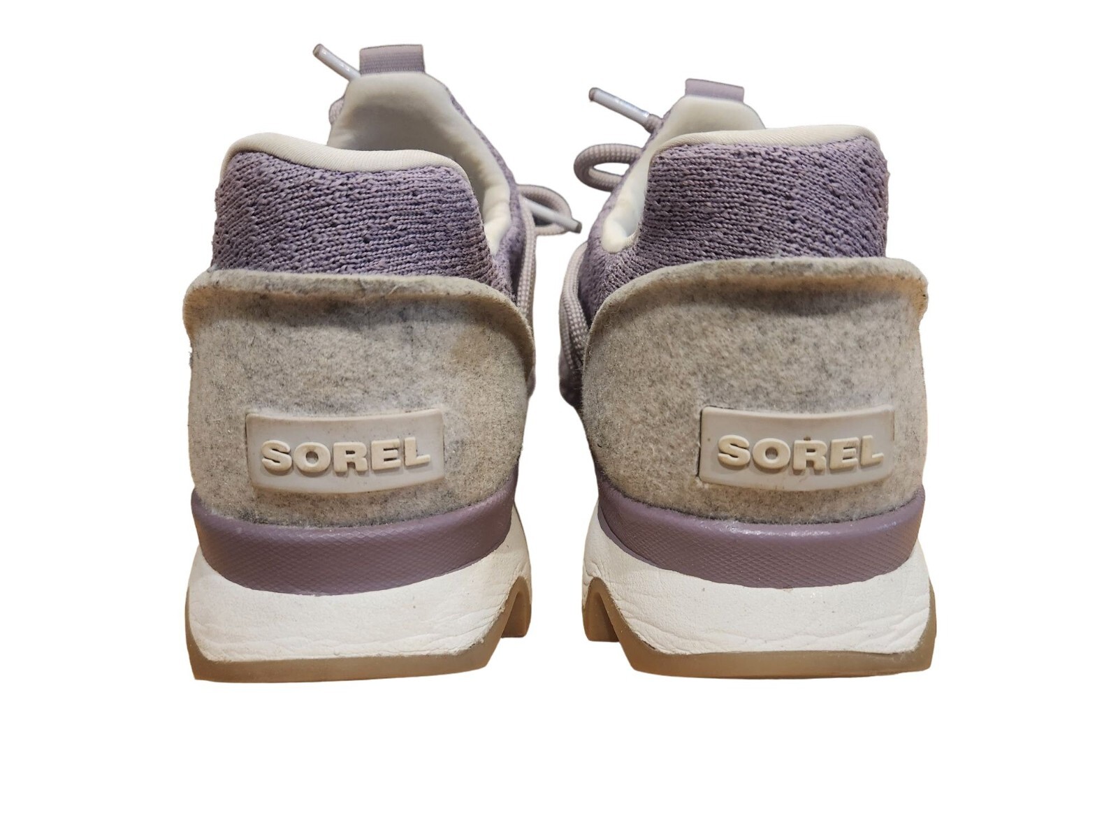 Sorel Kinetic Lace Purple Gray Knit Fabric Women’s Size 8.5 Shoes NL3227-574
