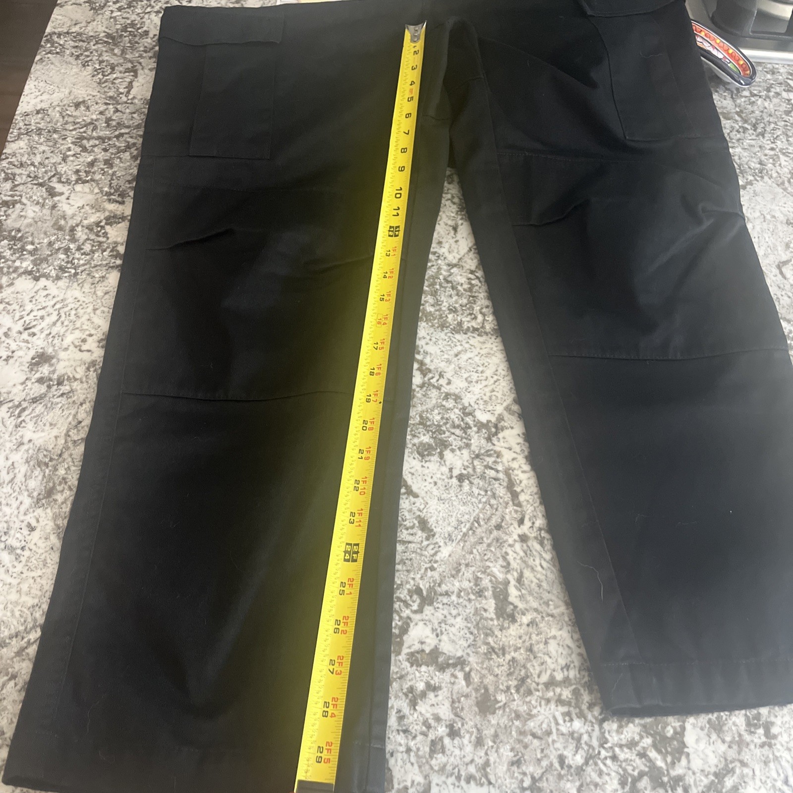 Empyre Loose Fit Black Cargo Skate Pants Black 34/30