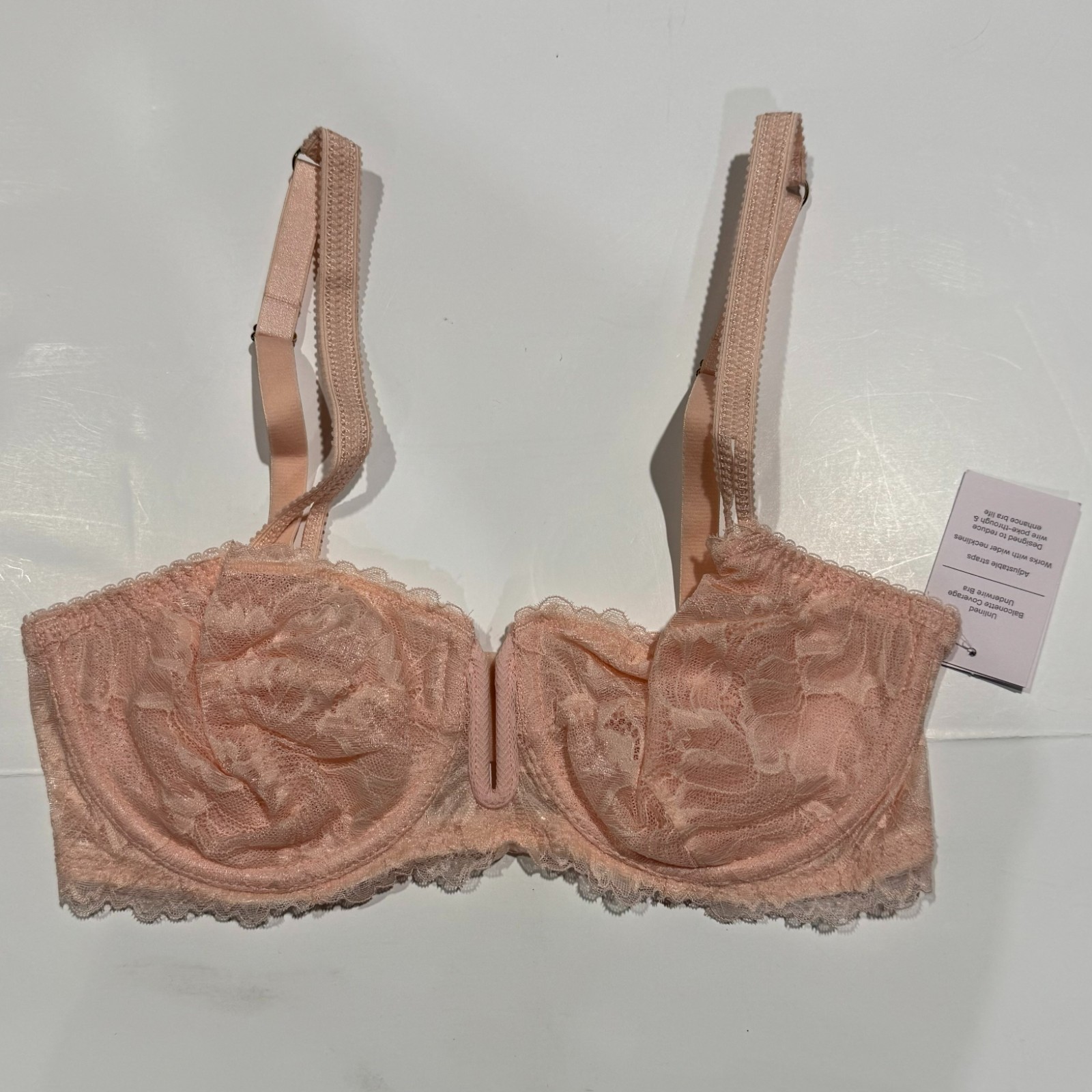 Women’s Unlined Balconette Coverage Underwire Bra – Auden Pink 32D