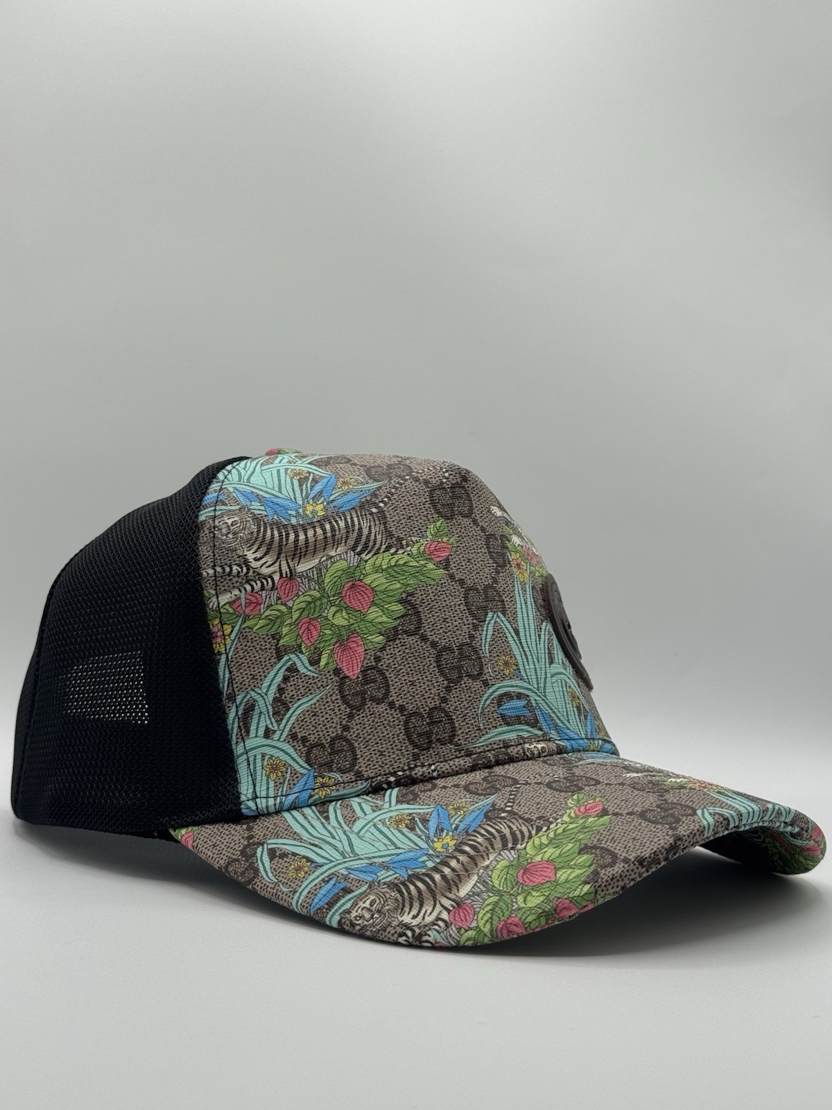 Tropical Tiger Mid Crown Trucker Hat Men/Women Mesh Baseball Cap