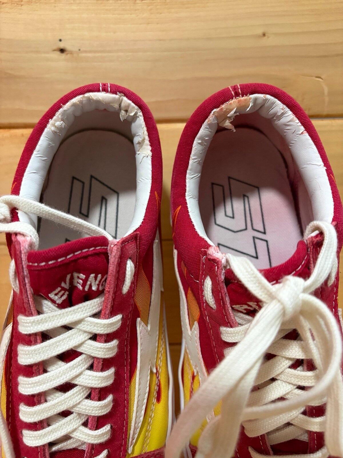 Revenge X storm red / fire vans style shoes – Mens size 9