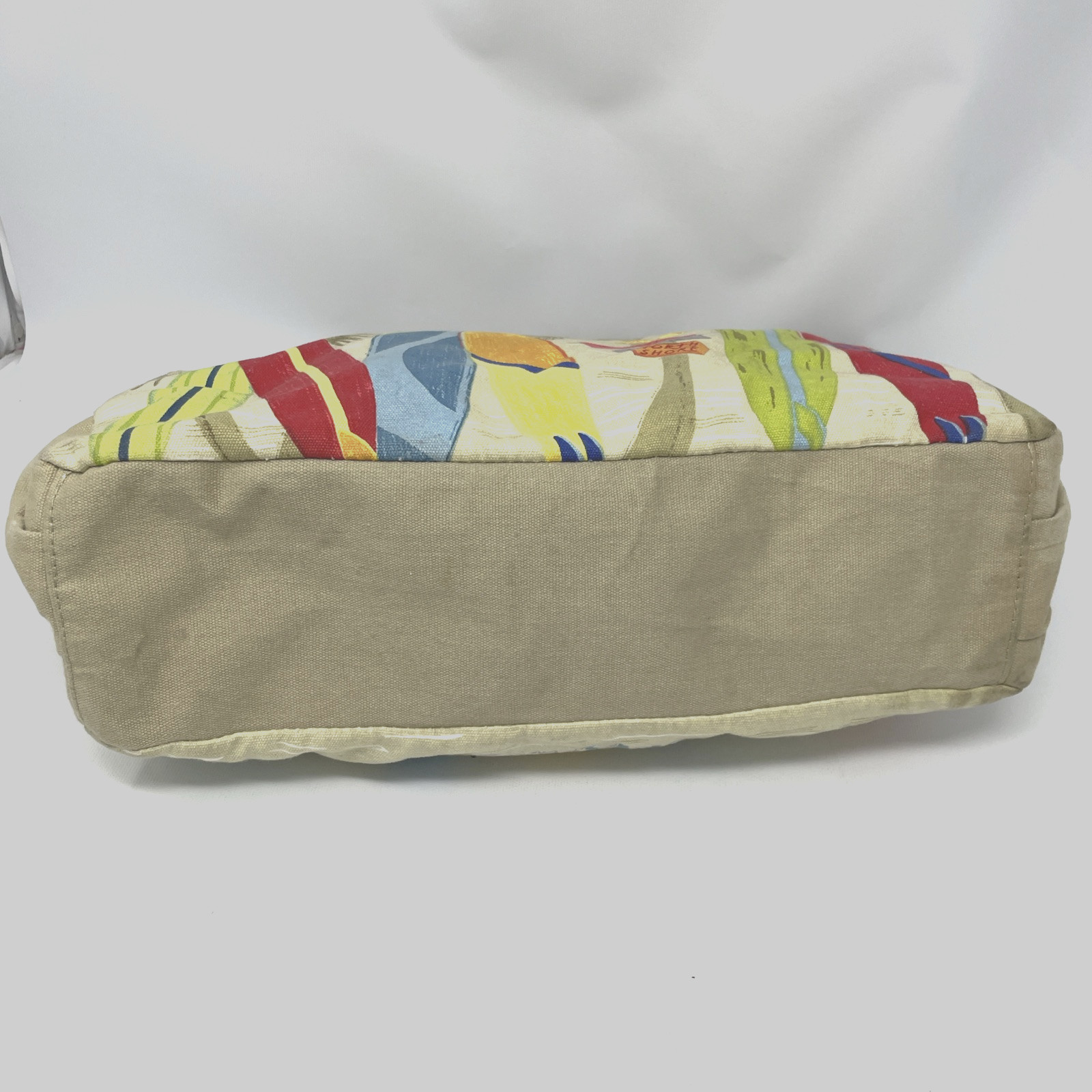 NWT Sun N Sand Paul Brent Beaches Canvas Embellished Bag Purse Zip La Jolla