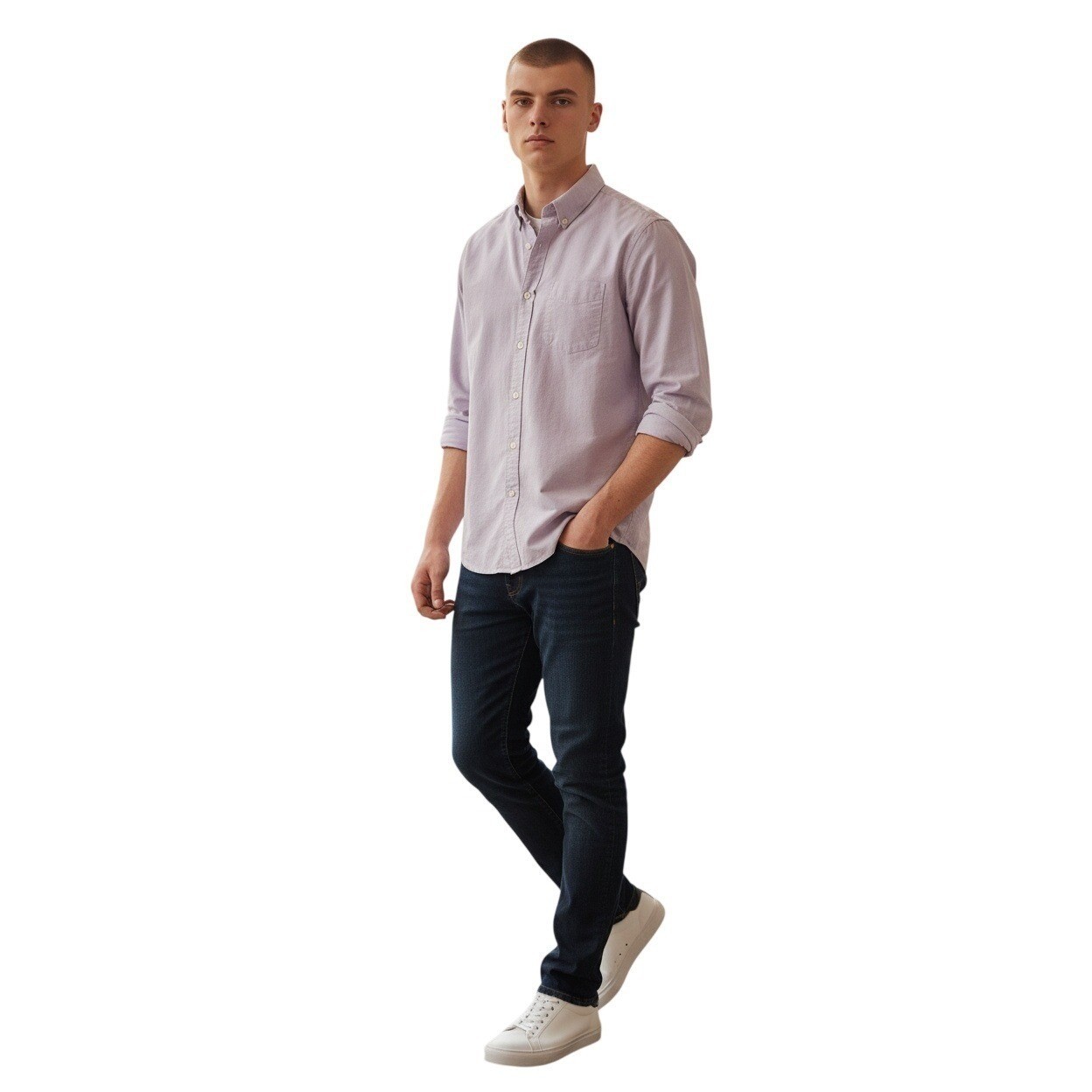 J.Crew Secret Wash Organic Cotton Slim Shirt Mens Medium Classic Easy