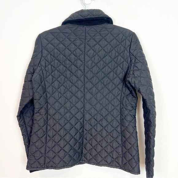 BANANA REPUBLIC BLACK BUTTON FRONT QUILTED JACKET WOMENS SZ MEDIUM