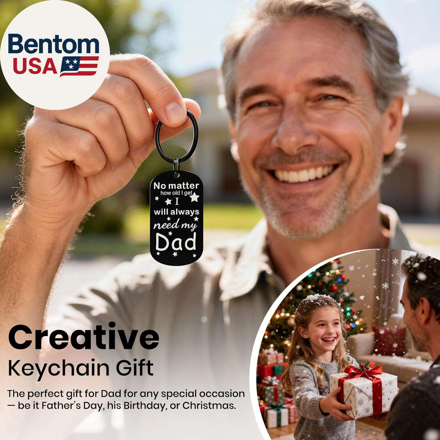Father’S Day Gifts for Dad from Daughter Son Wife, Sentimental Keychain Meaningf