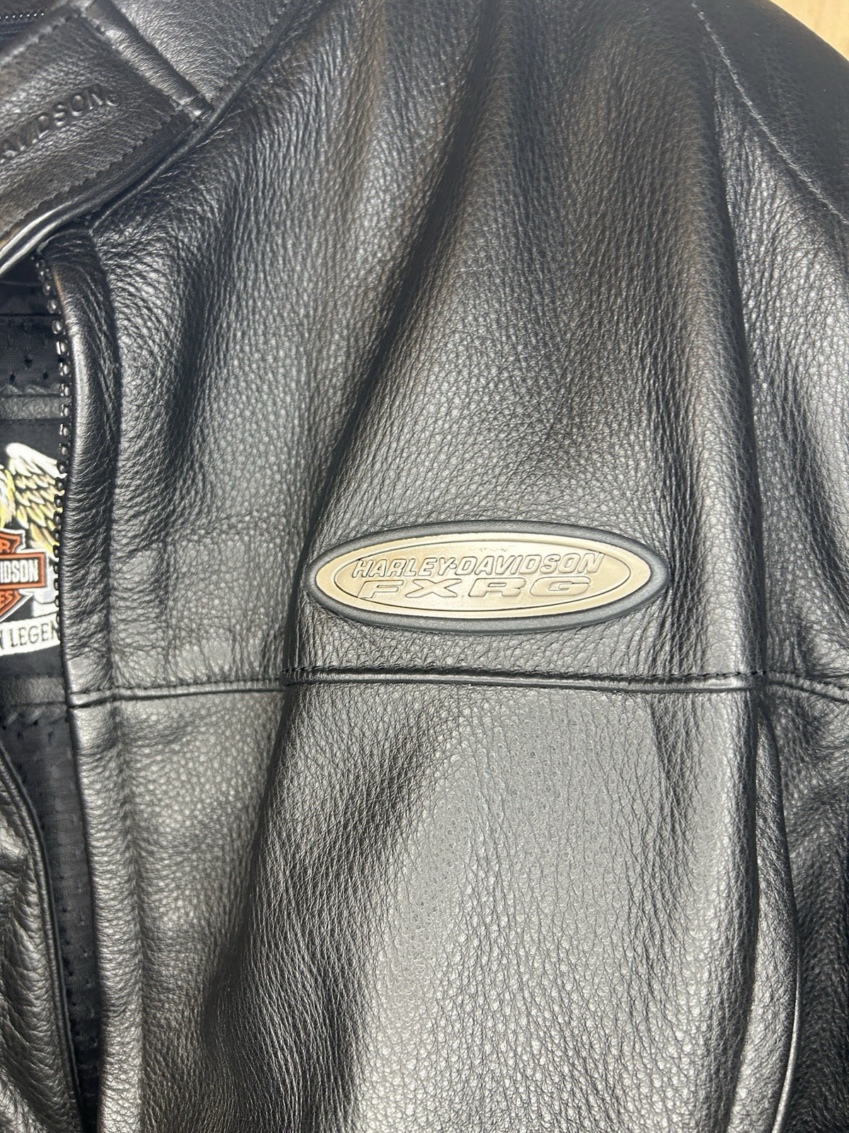 Premium Harley-Davidson FXRG Leather Riding Jacket NEVER USED Size L