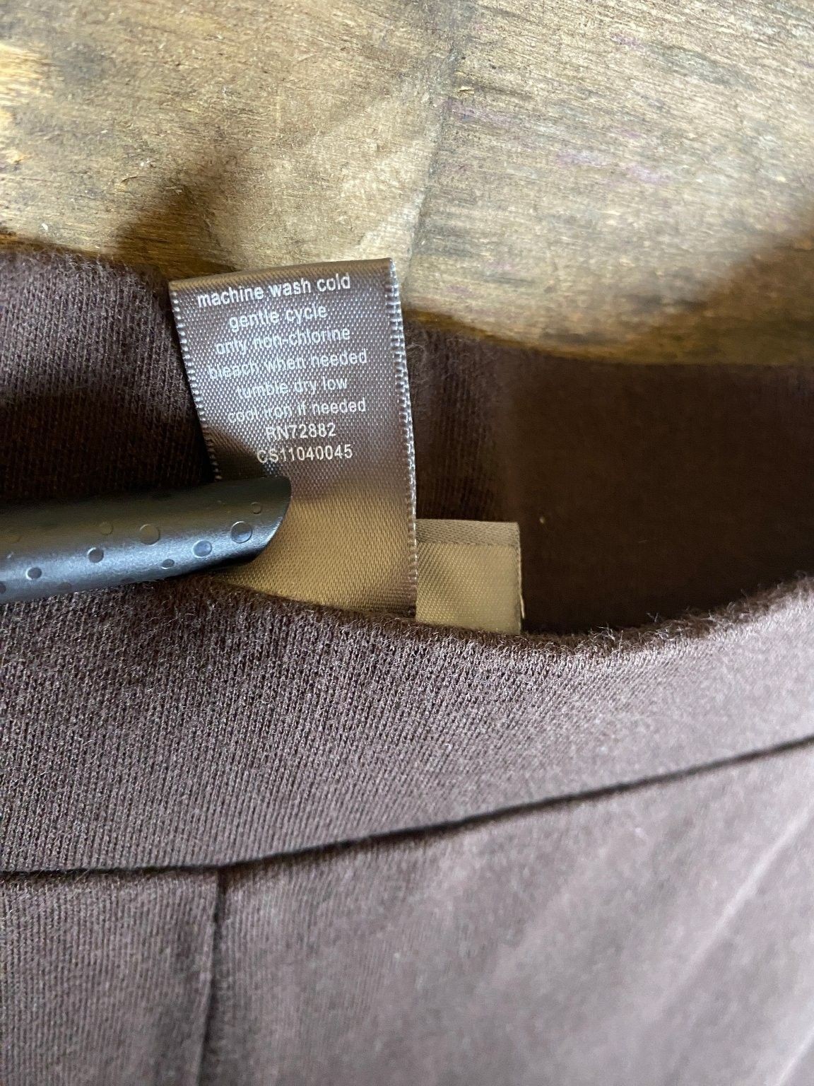 Essentials Women’s Brown Sz 14/16W Cotton Polyester Blend Pants With Pockets