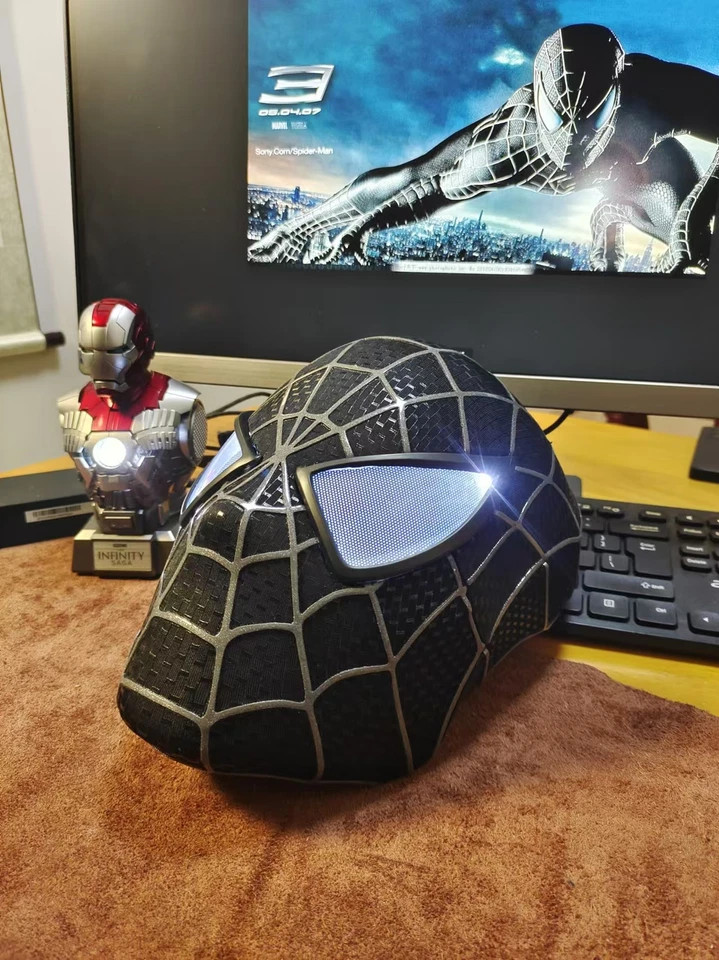 Craft 1:1 Spiderman Tobey Maguire Hood Mask 3D Headwear Adult Wearable Red/BL