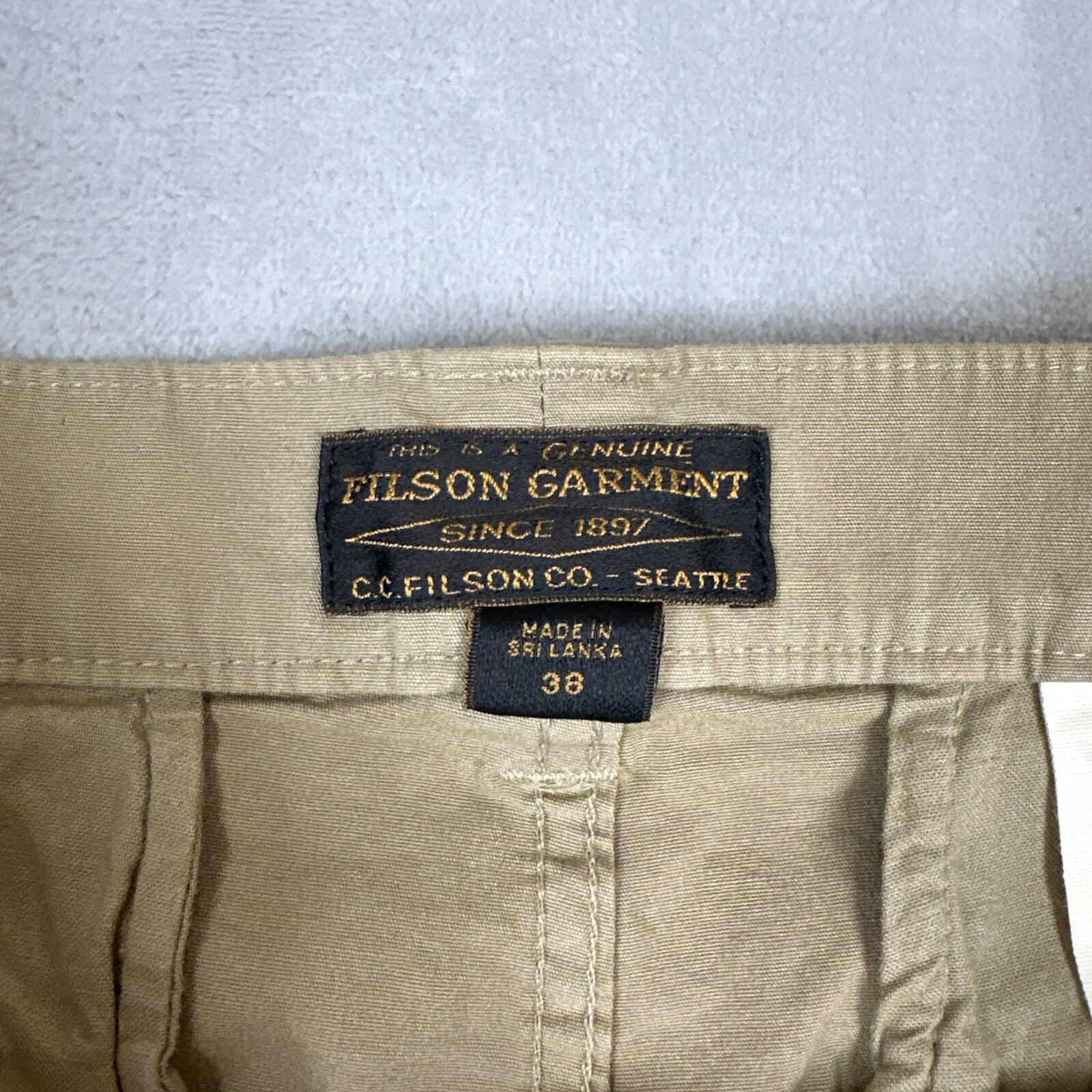 Filson Granite Mountain 6″ Shorts Men’s Size 38 20190979 Gray Khaki Beige